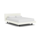 Custom Fabric Bento Queen Bed - Black Ash Leg 1 - d - FURNITURE - Custom Beds EQ3 Boucle Cream