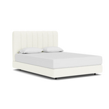 Custom Fabric Stage Queen Bed 13 - FURNITURE - bed EQ3 Boucle Cream