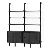 Gus* Branch-2 Storage Unit FURNITURE - cabinets Gus Black Upright/Black Bracket/Black Wood