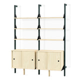 Gus* Branch-2 Storage Unit FURNITURE - cabinets Gus Black Upright/Black Bracket/Blonde Wood