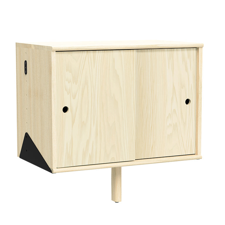 Gus* Branch Large Cabinet FURNITURE - cabinets Gus Blonde Ash/ Black Bracket