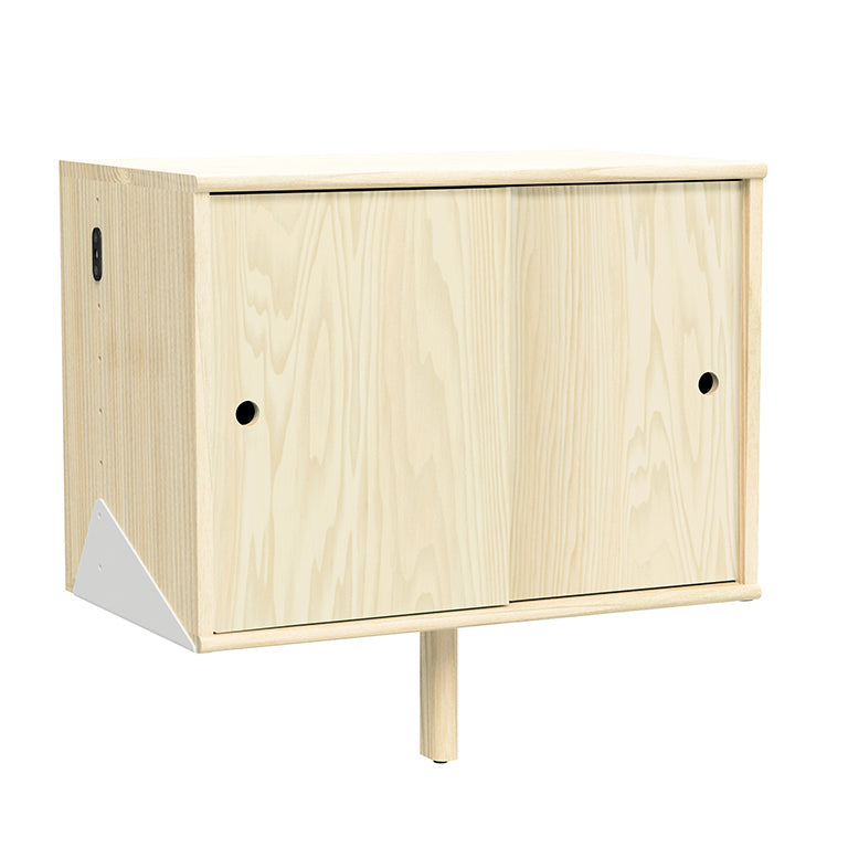Gus* Branch Large Cabinet FURNITURE - cabinets Gus Blonde Ash/ White Bracket