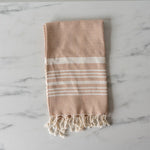 Striped Turkish Hand Towel with Tassel - Rug & Weave