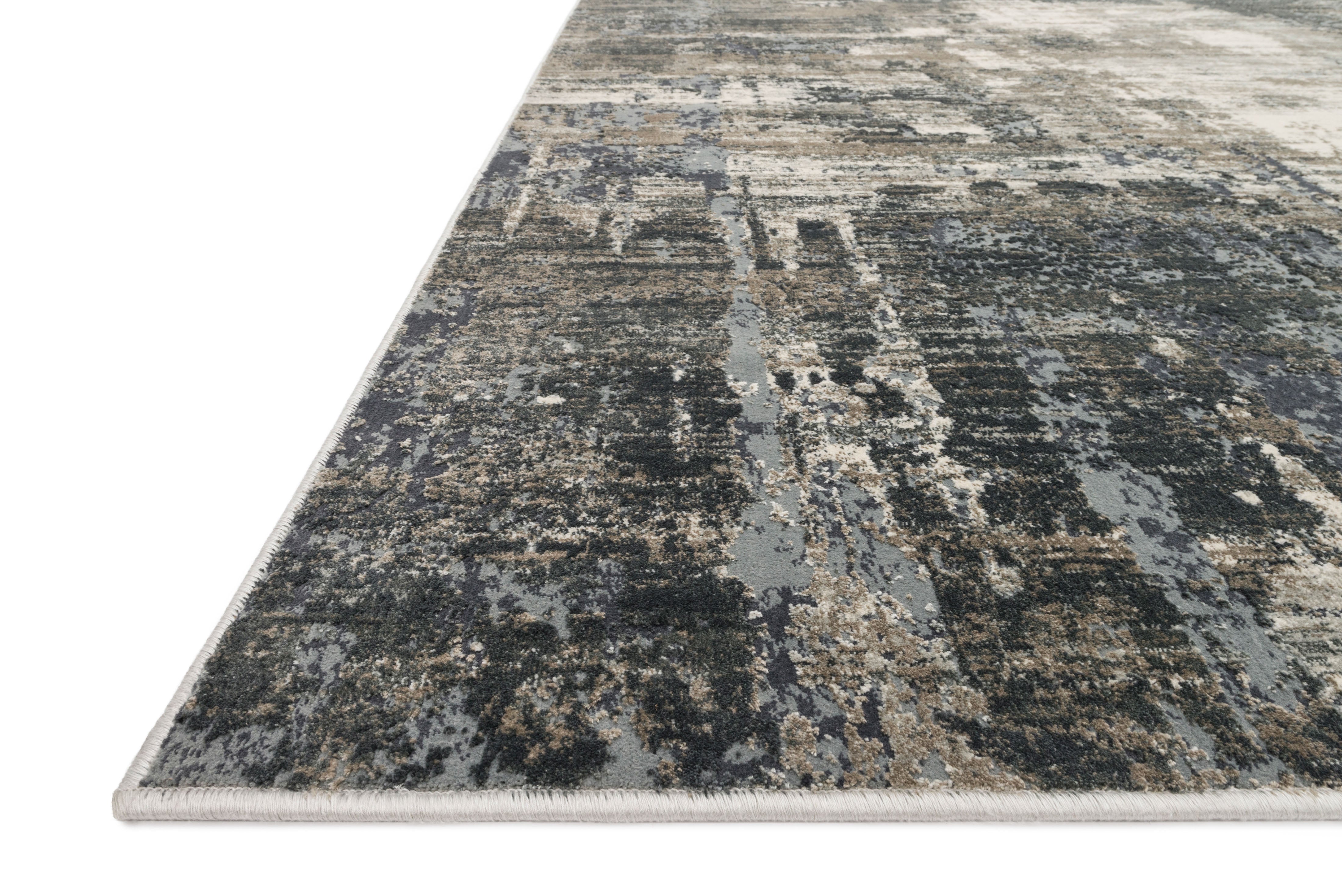 Loloi Cascade Ivory / Charcoal Rug RUGS - synthetic Loloi