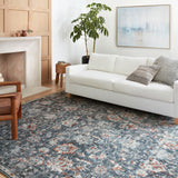 Loloi Cassandra Blue / Rust Rug Loloi
