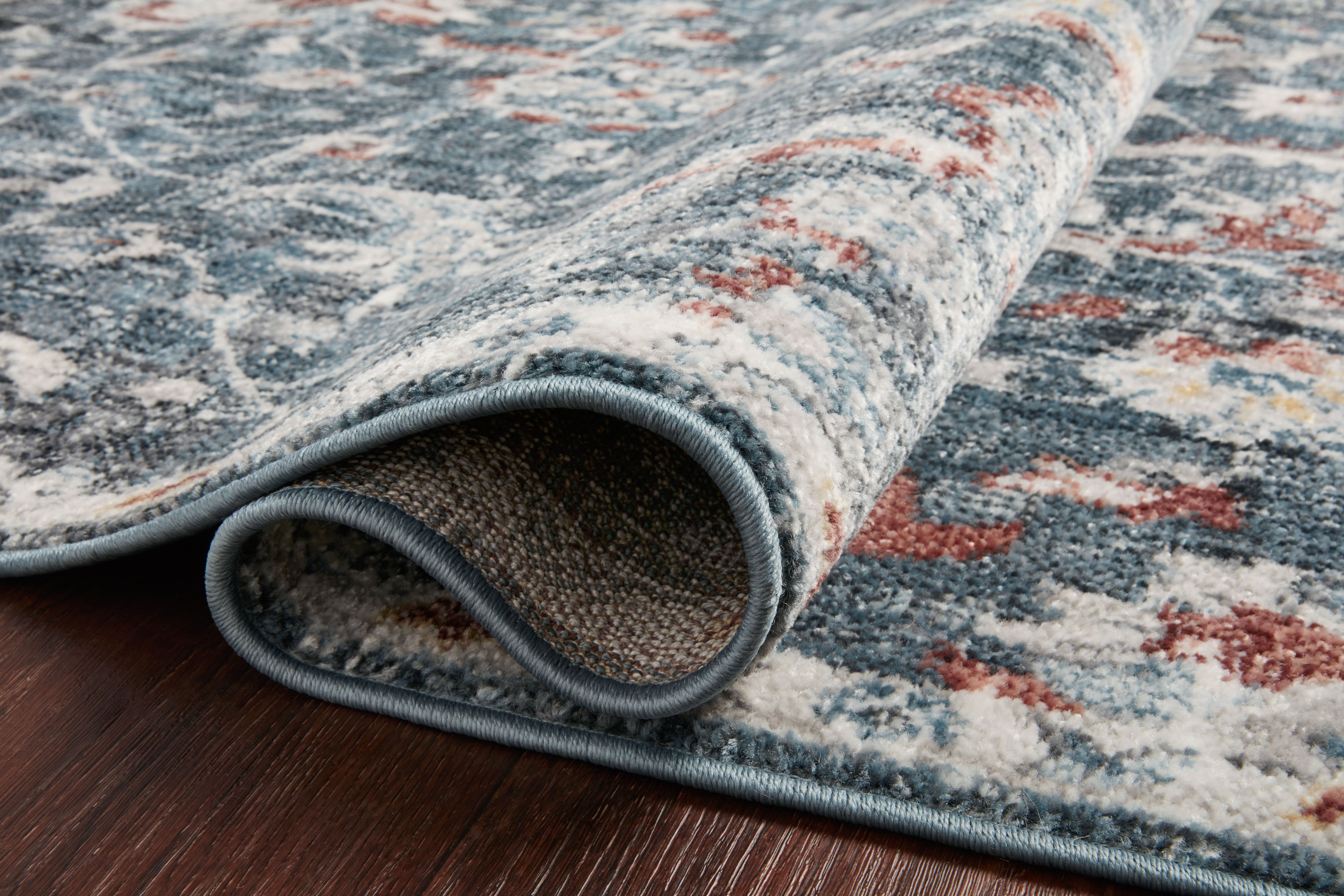 Loloi Cassandra Blue / Rust Rug Loloi