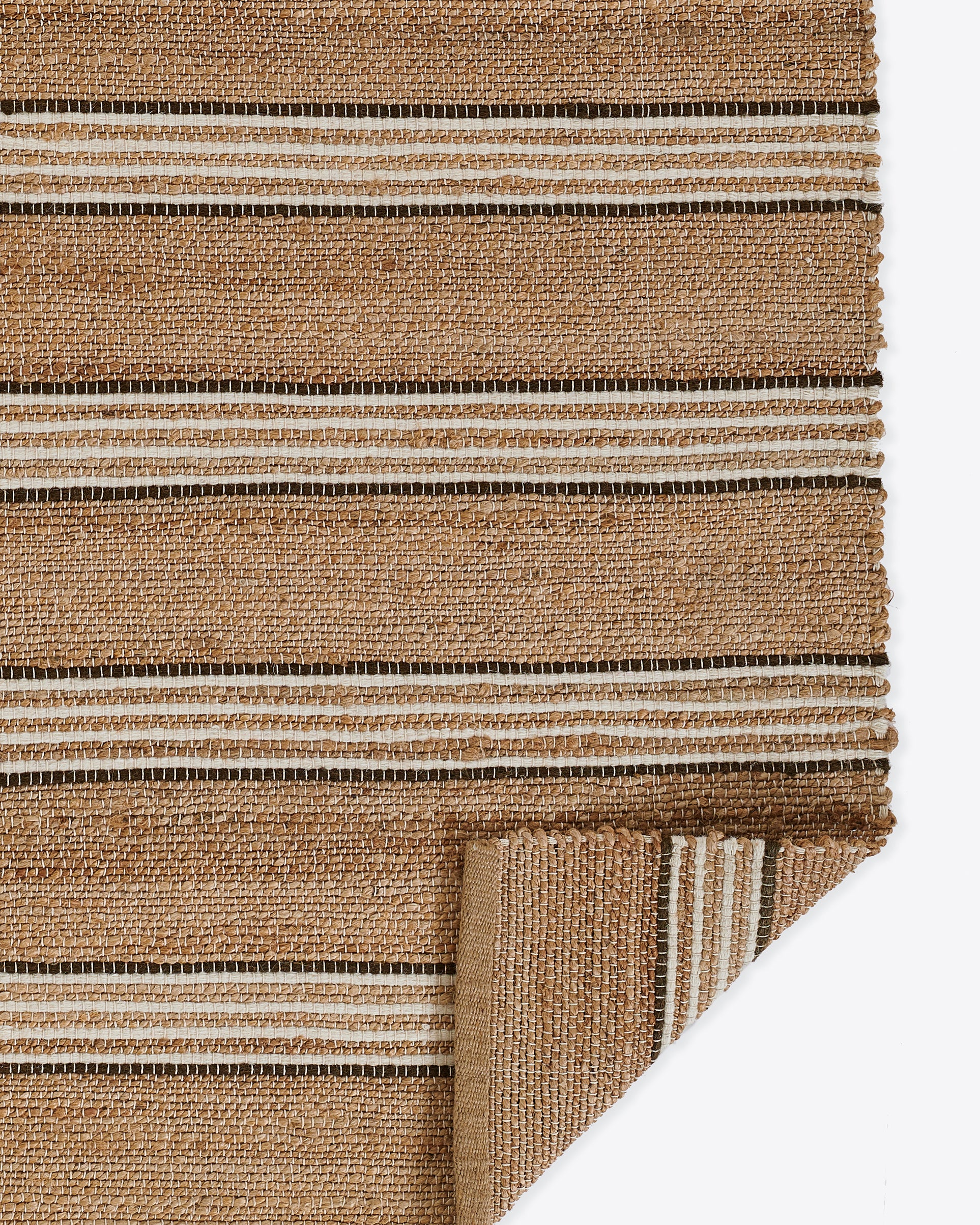 Chestnut Stripe Hand Woven Area Rug RUGS - jute Momeni