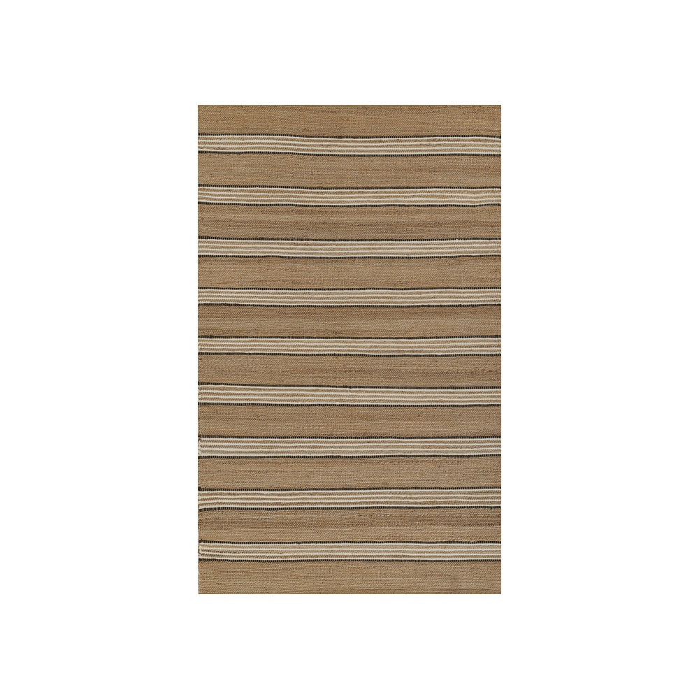 Chestnut Stripe Hand Woven Area Rug RUGS - jute Momeni Brown 2' x 3'