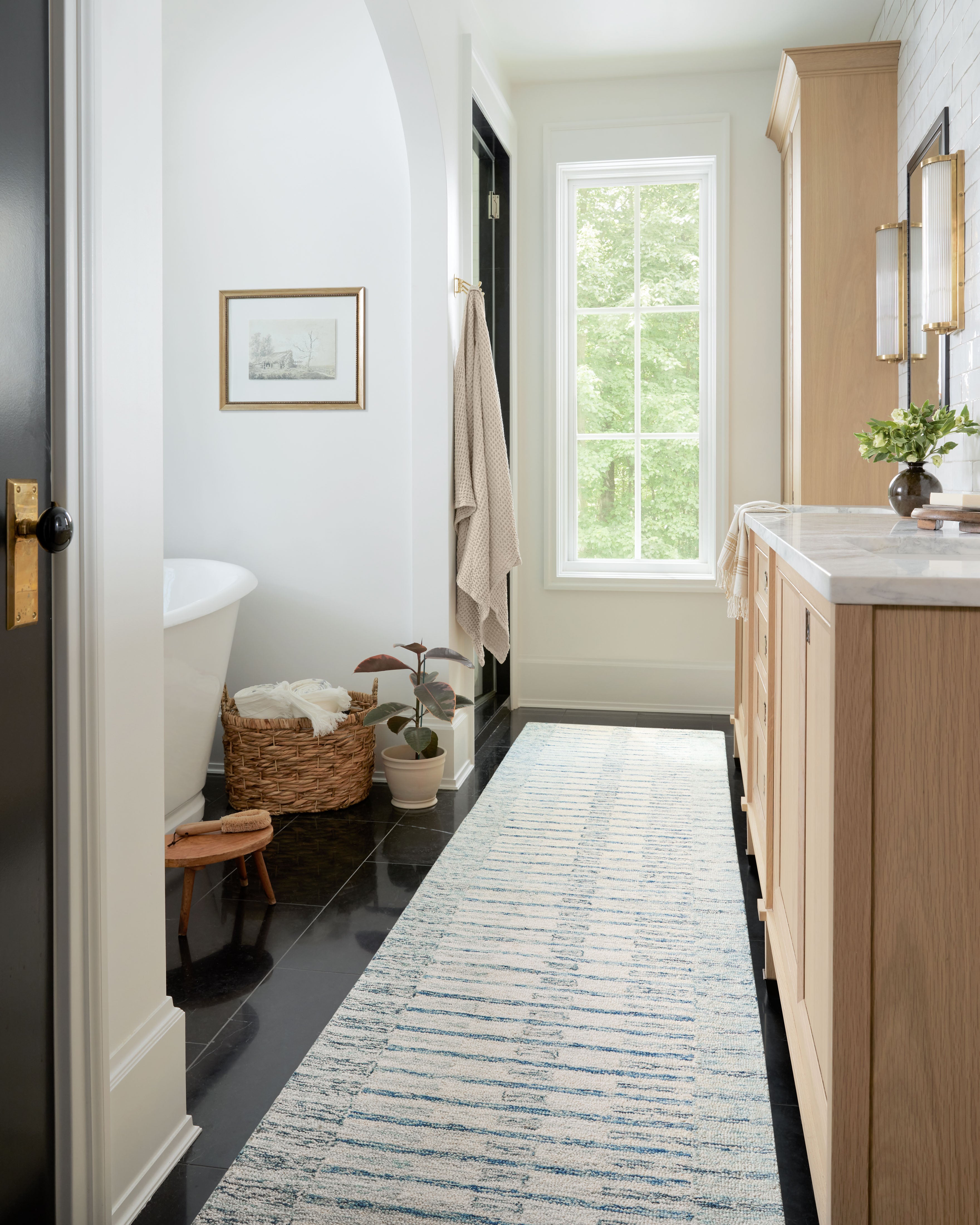 Chris Loves Julia x Loloi Chris Ivory / Denim Rug 1-RUGS Loloi