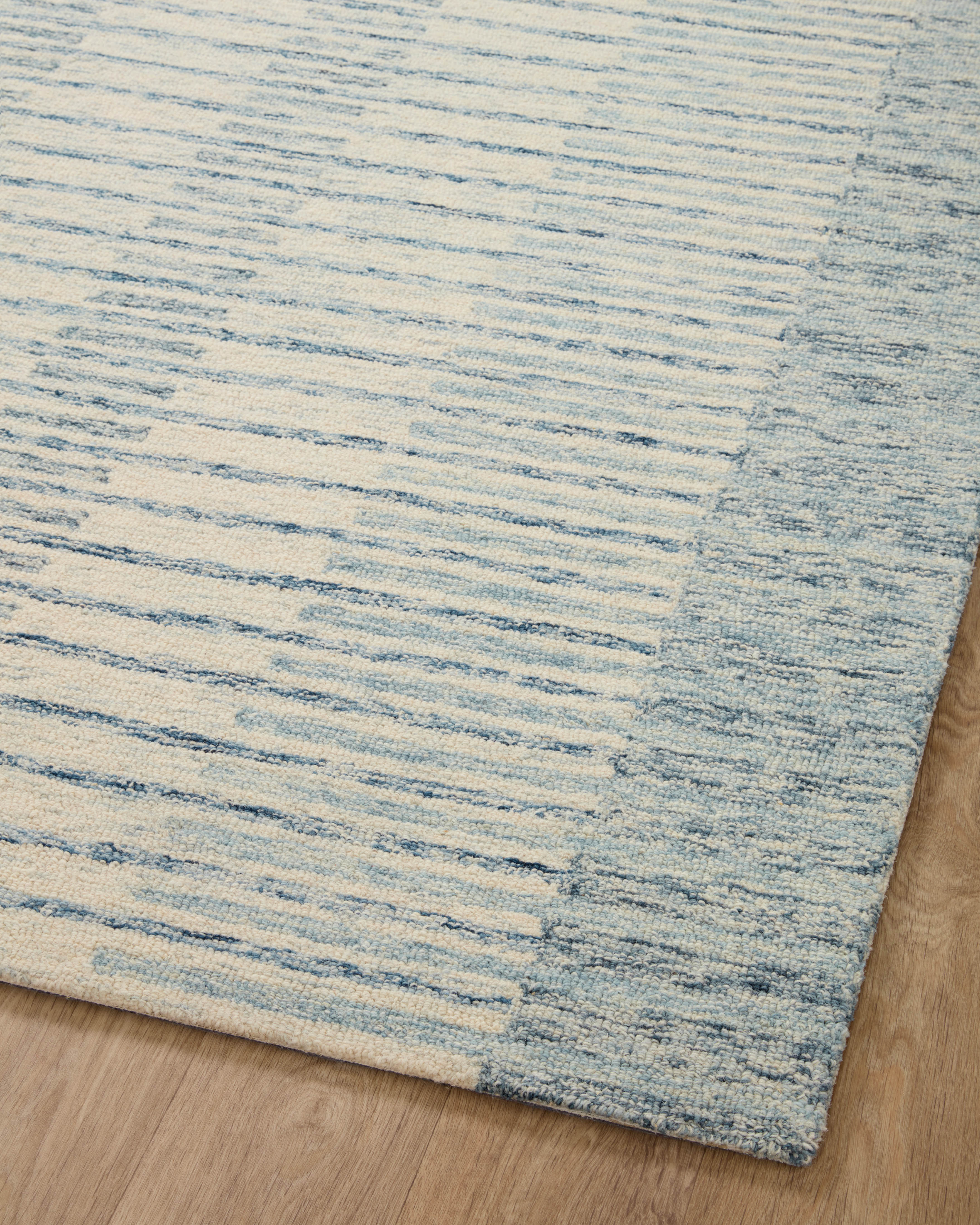 Chris Loves Julia x Loloi Chris Ivory / Denim Rug 1-RUGS Loloi