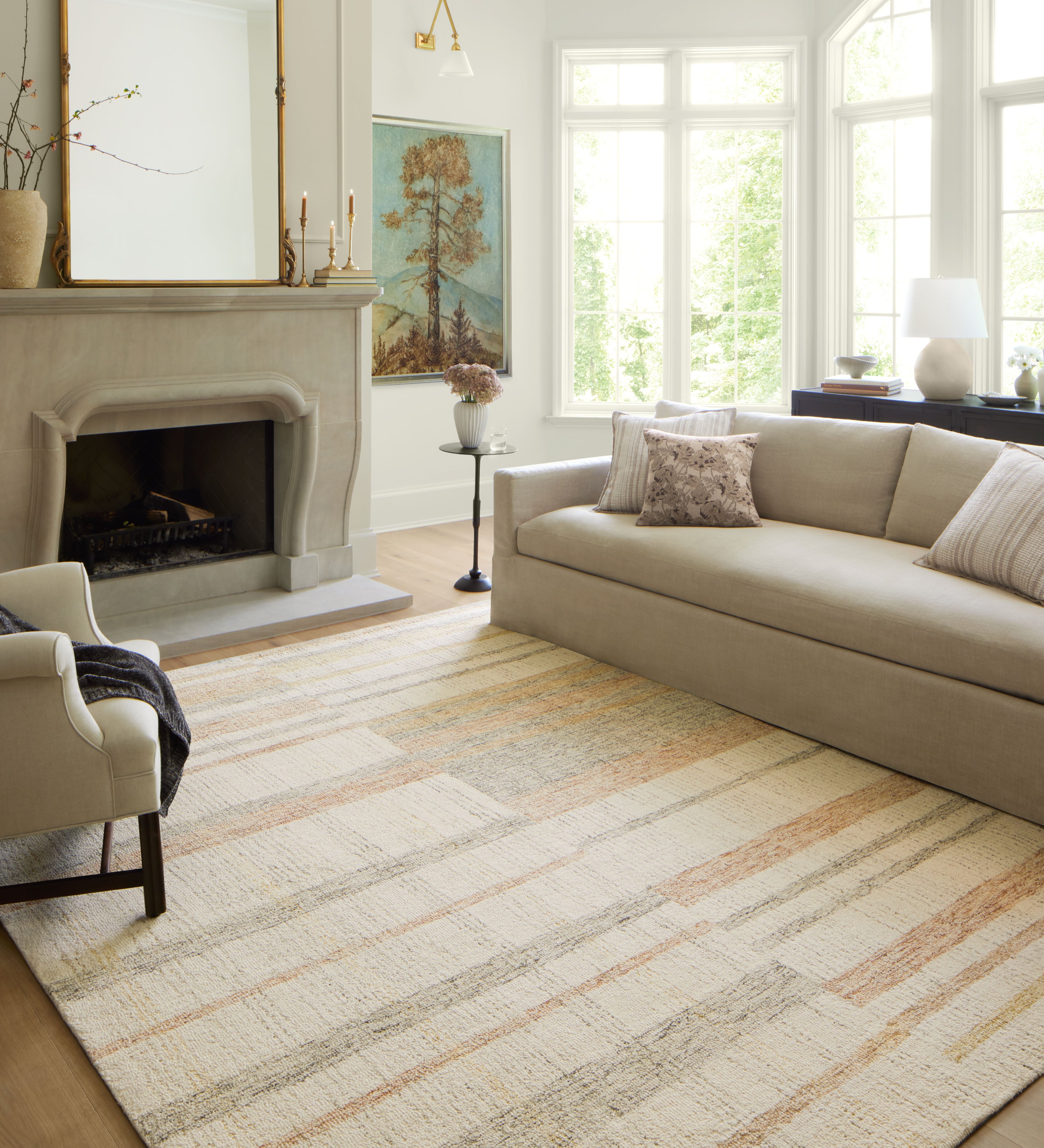 Chris Loves Julia x Loloi Chris Natural / Multi Rug