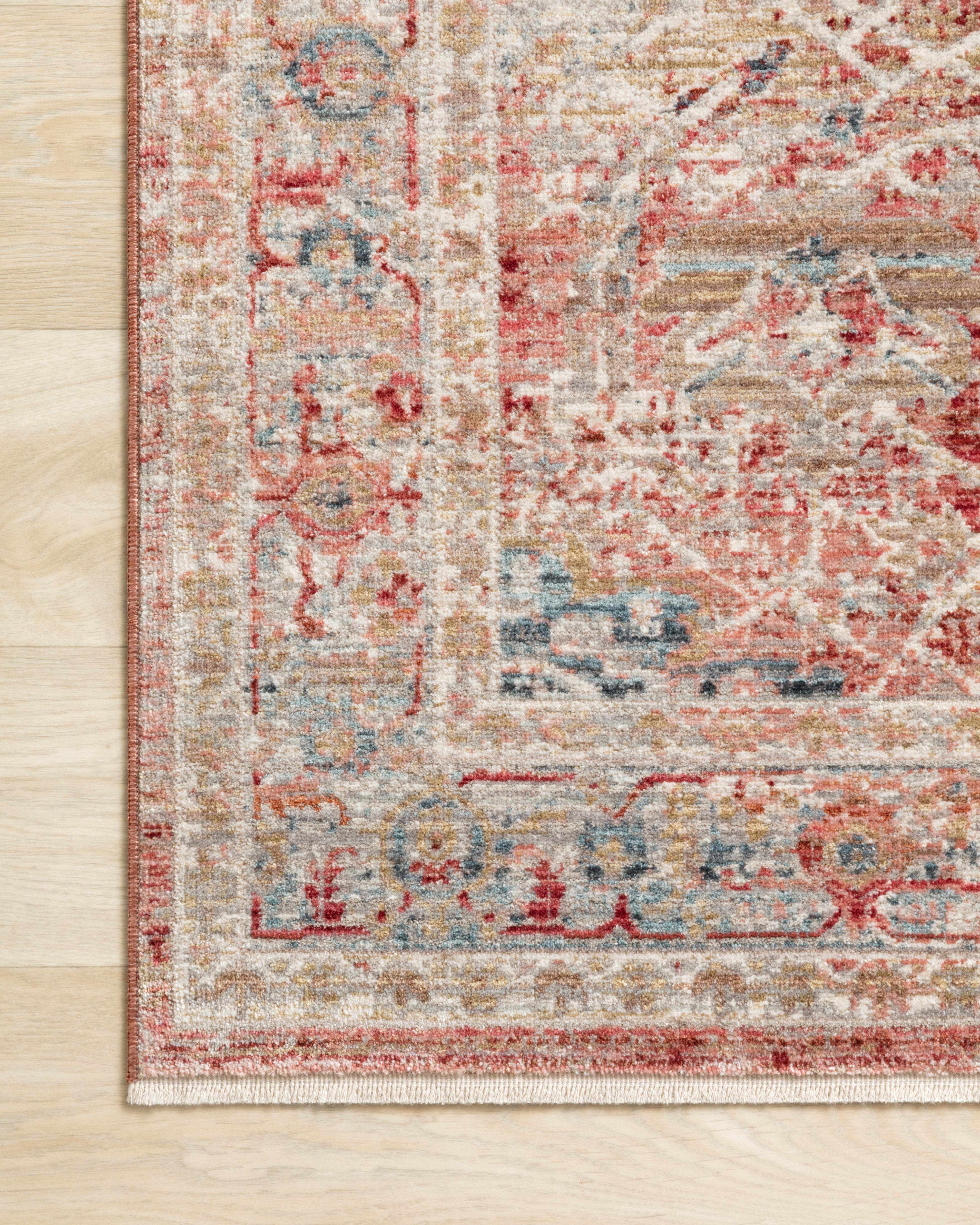 Loloi Claire Red / Ivory Rug RUGS - synthetic Loloi