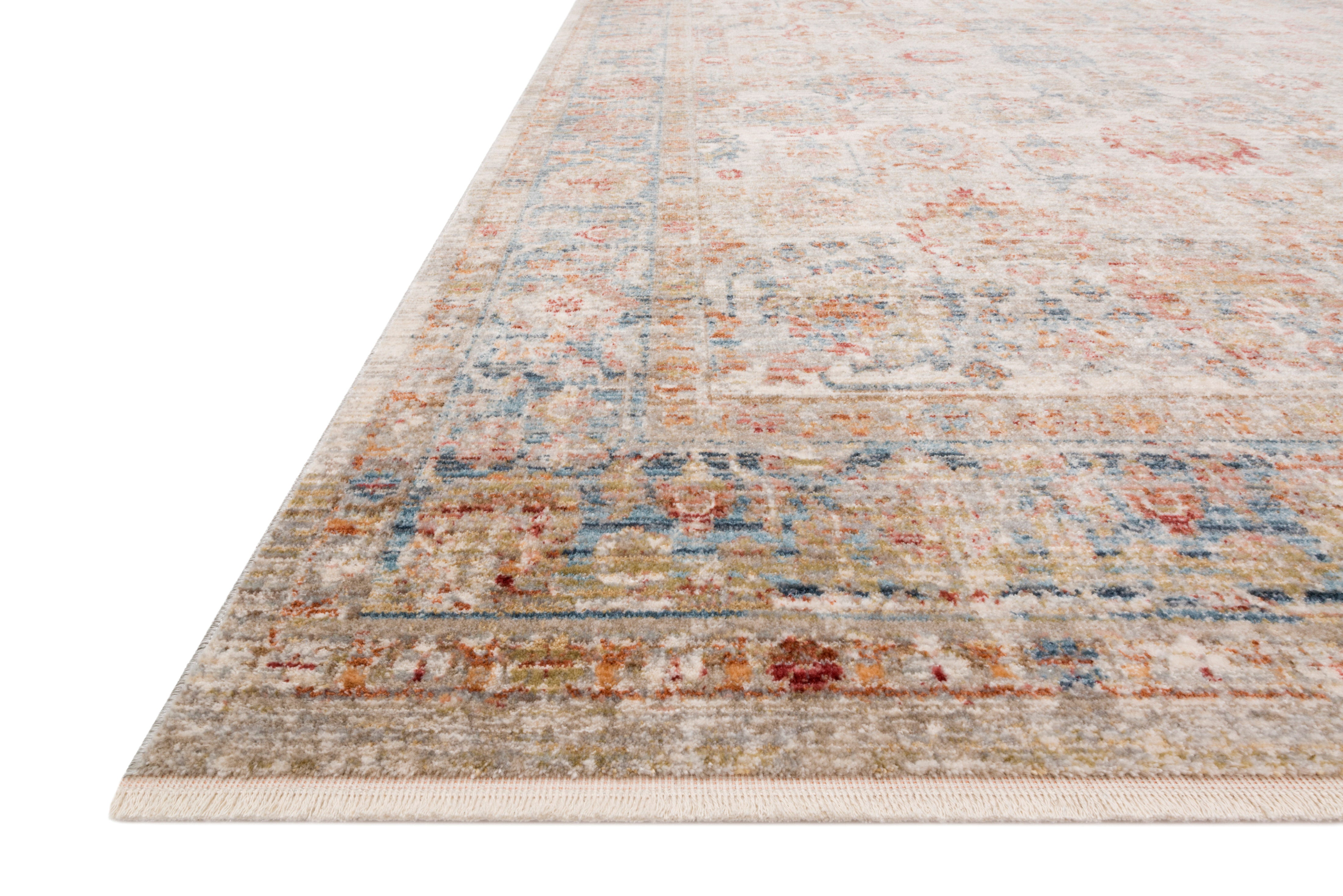 Loloi Claire Ivory / Ocean Rug RUGS - synthetic Loloi