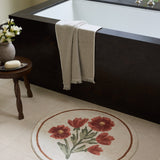 Chris Loves Julia x Loloi Clove Ivory / Red Bath Mat - Rug & Weave