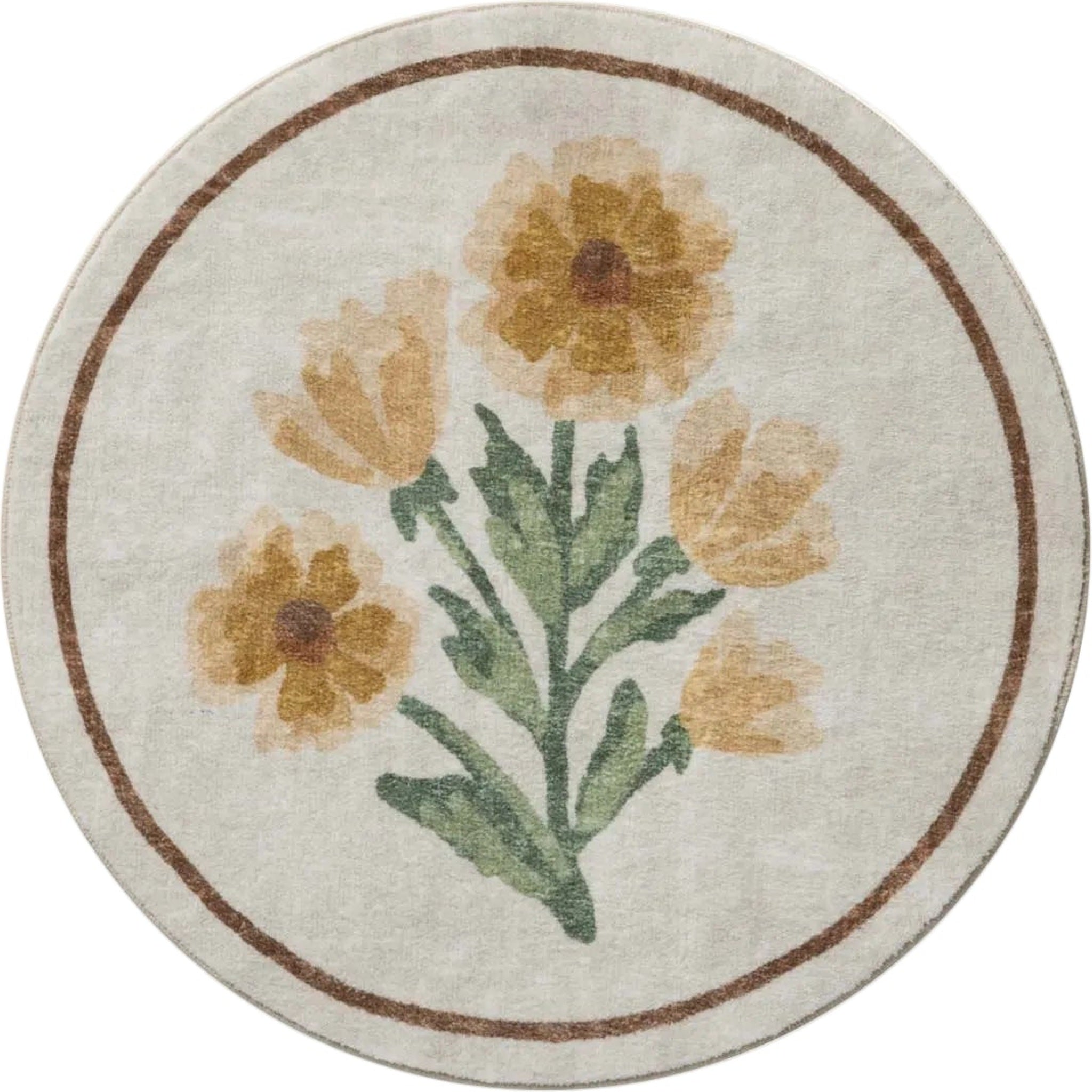 Chris Loves Julia x Loloi Clove Ivory / Yellow Bath Mat