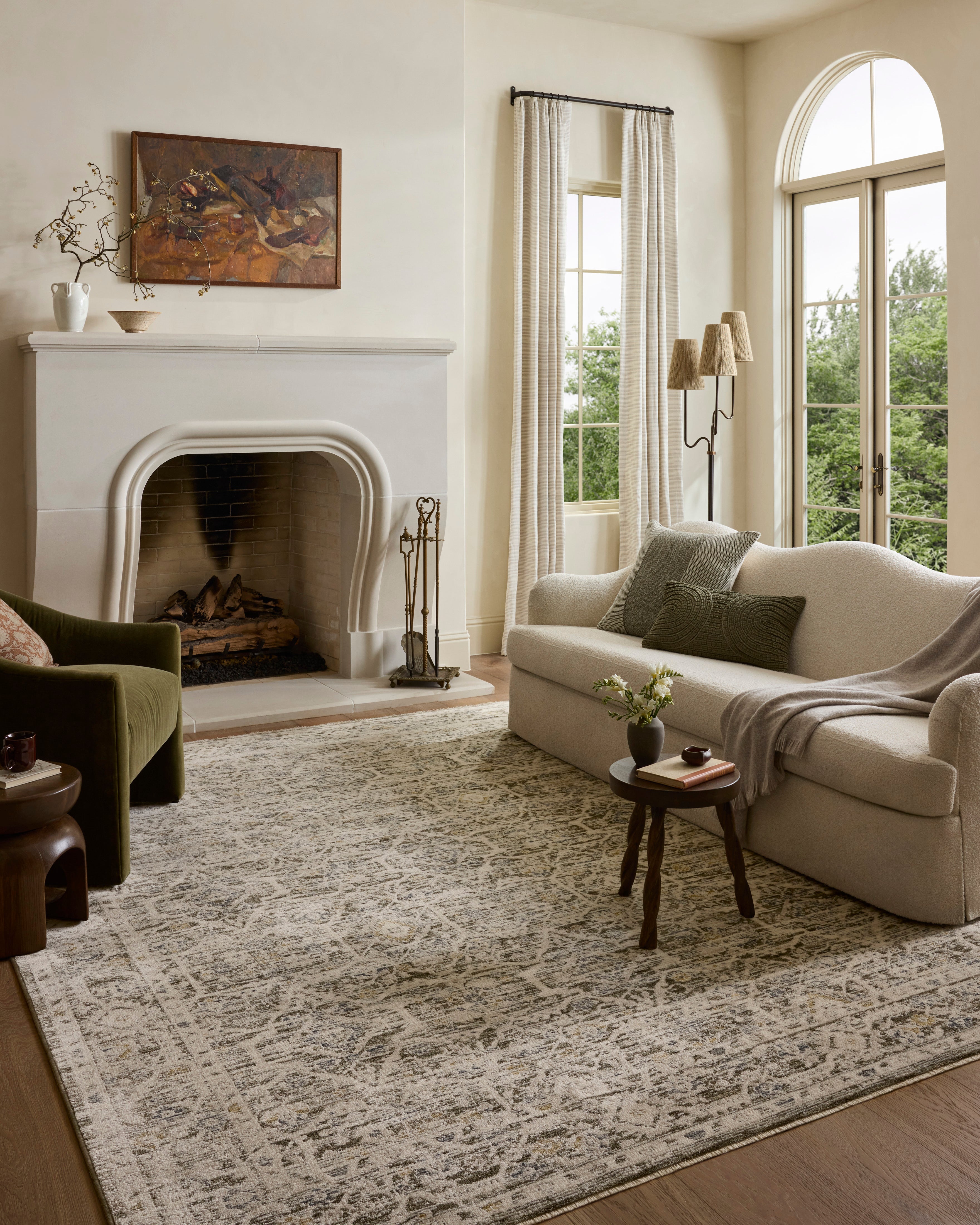 Loloi Clarisse Olive / Ivory Rug RUGS - synthetic Loloi