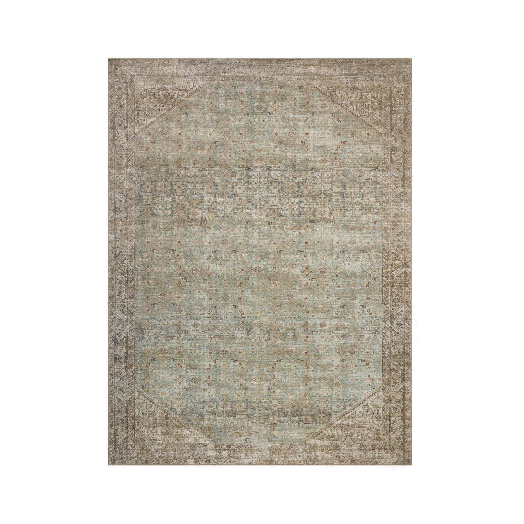 Amber Lewis x Loloi Cambria Aqua / Natural Rug RUGS - jute Loloi