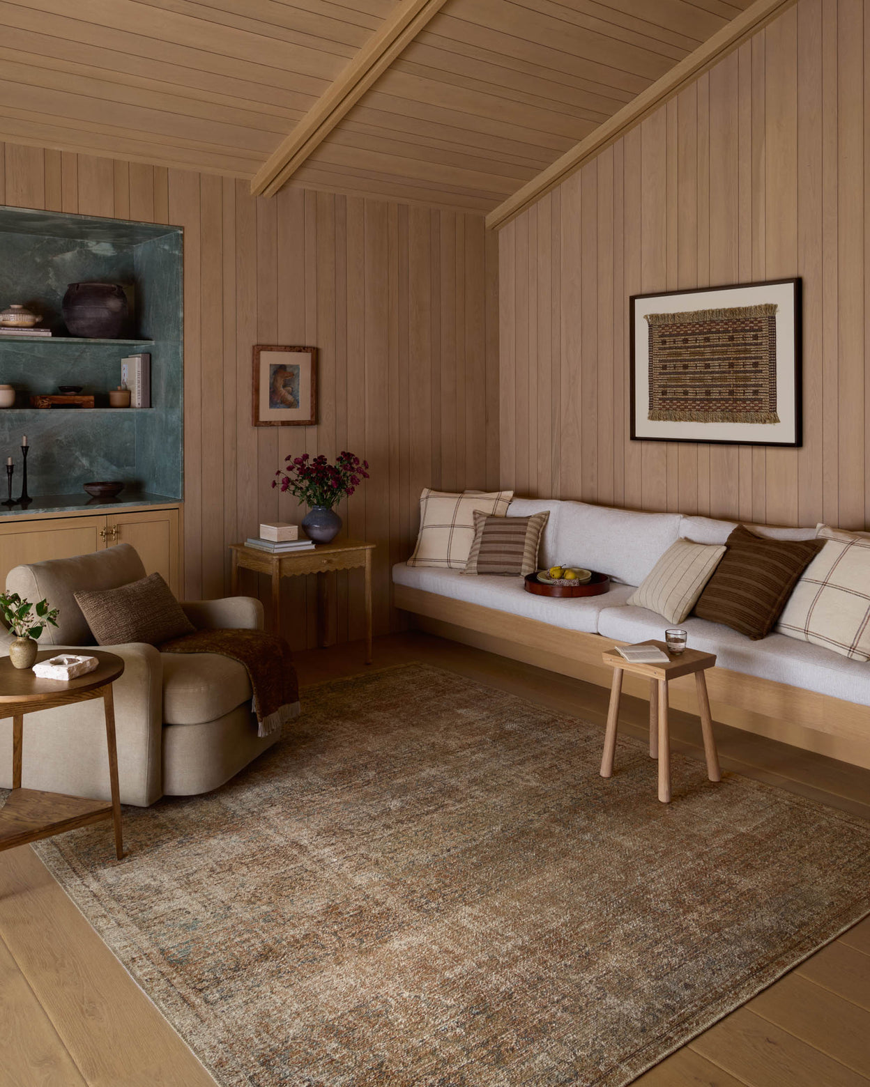 Amber Lewis x Loloi Cambria Ocean / Brick Rug RUGS - jute Loloi