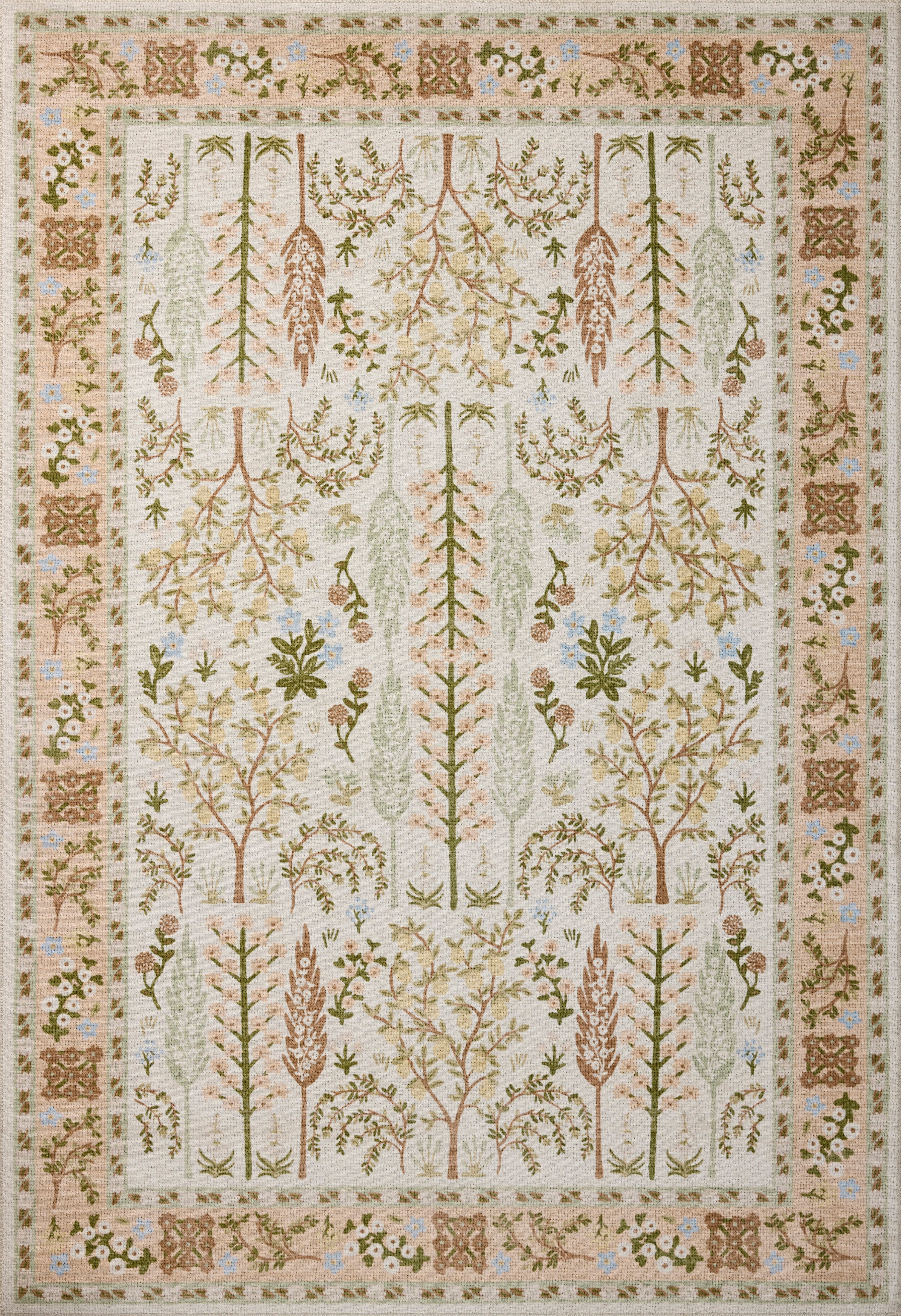 Rifle Paper Co. x Loloi Canopy Cream/Brown Rug RUGS-patterned Loloi