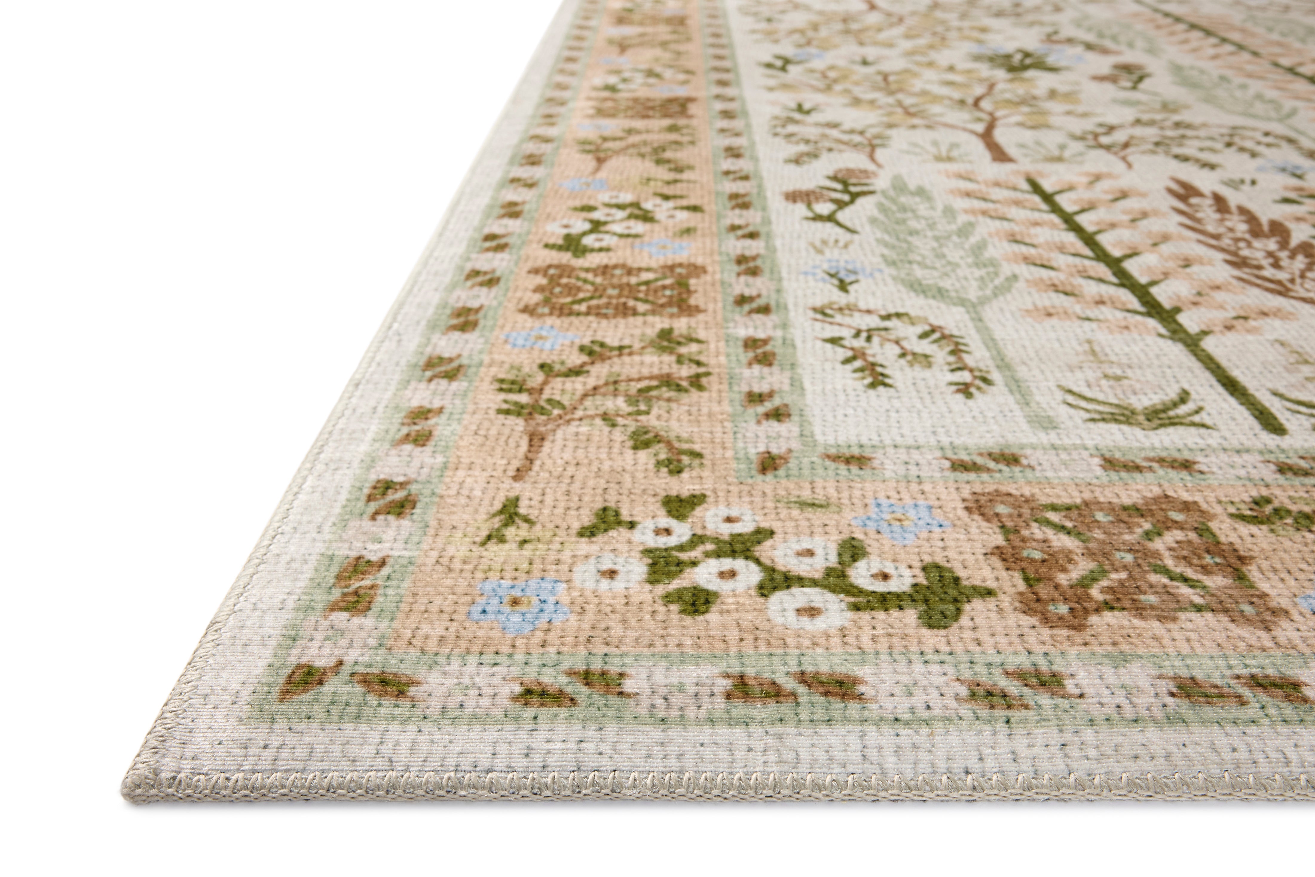 Rifle Paper Co. x Loloi Canopy Cream/Brown Rug RUGS-patterned Loloi