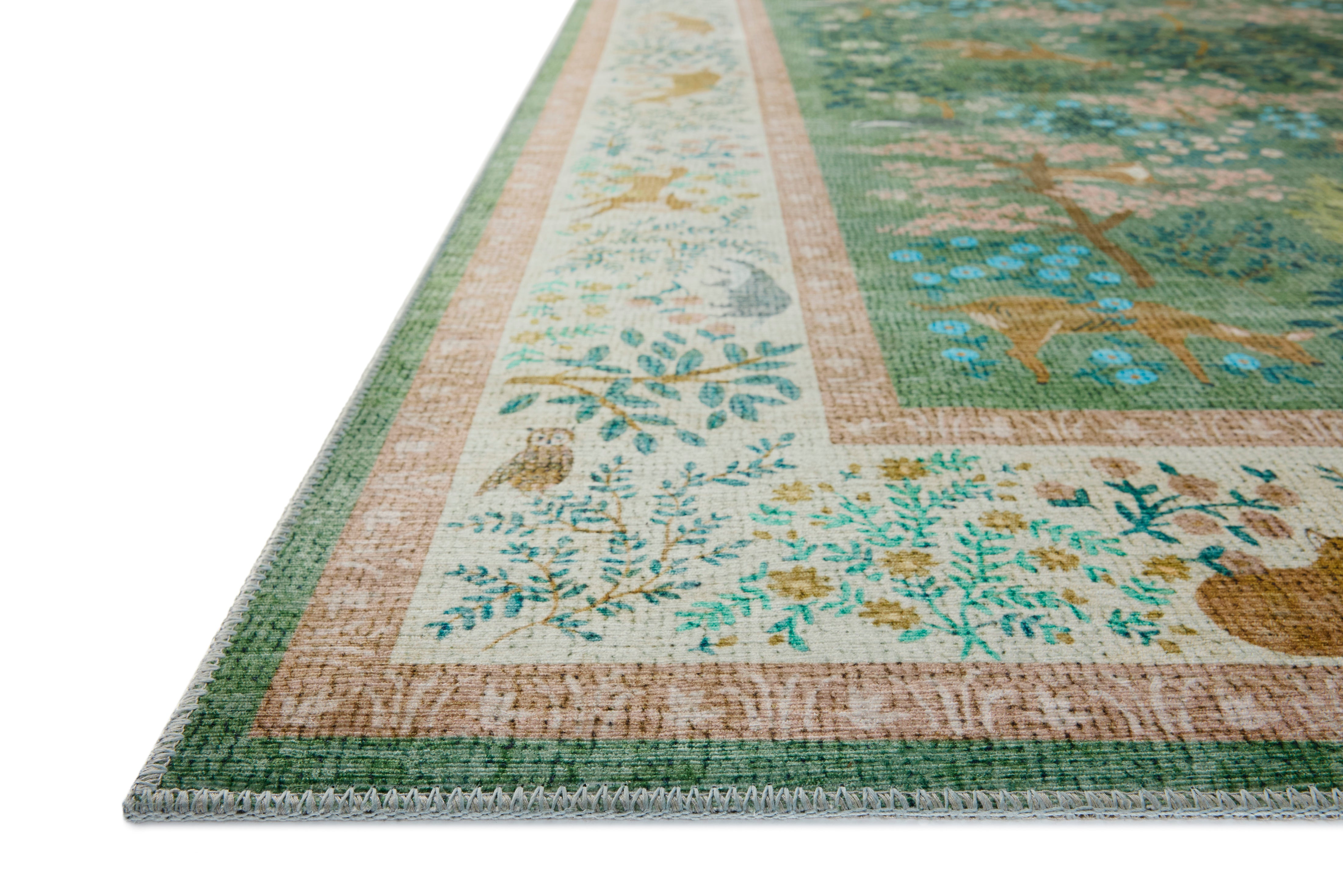 Rifle Paper Co. x Loloi Canopy Sage / Blush Rug RUGS-patterned Loloi