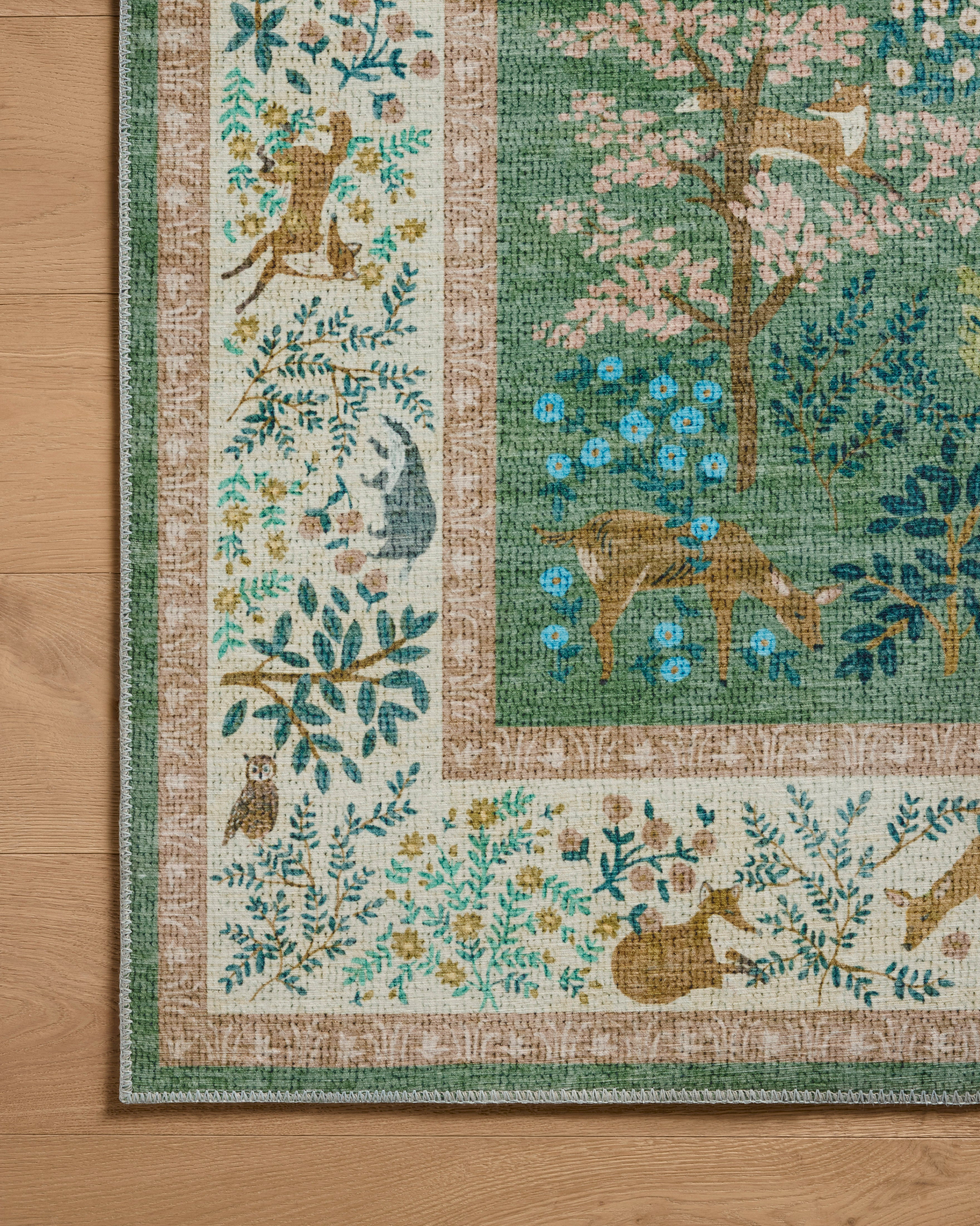 Rifle Paper Co. x Loloi Canopy Sage / Blush Rug RUGS-patterned Loloi