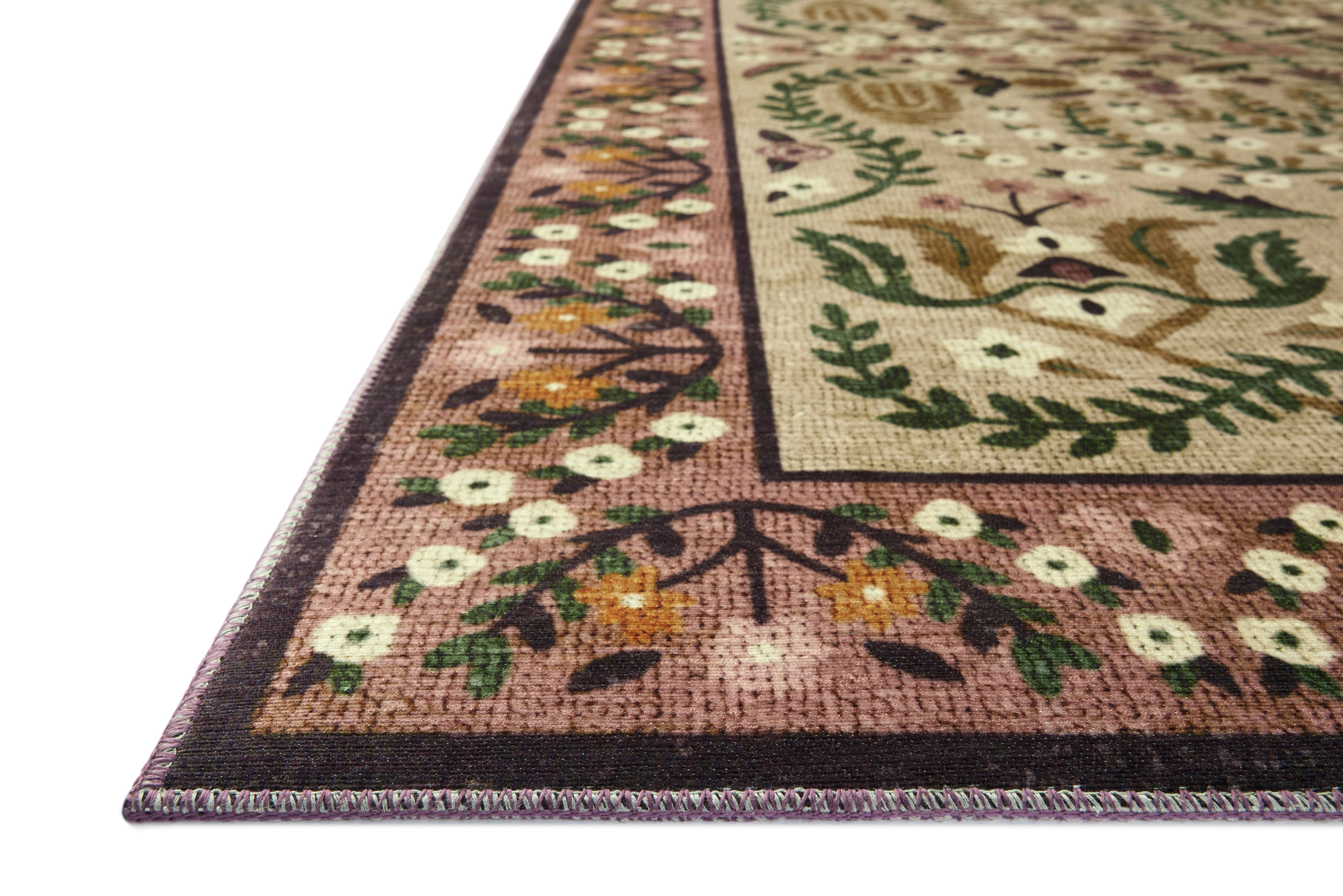 OVERSTOCK - Rifle Paper Co. x Loloi Canopy Aubergine Rug - 2'-3" x 5' IN STORE - Sale Rugs Loloi