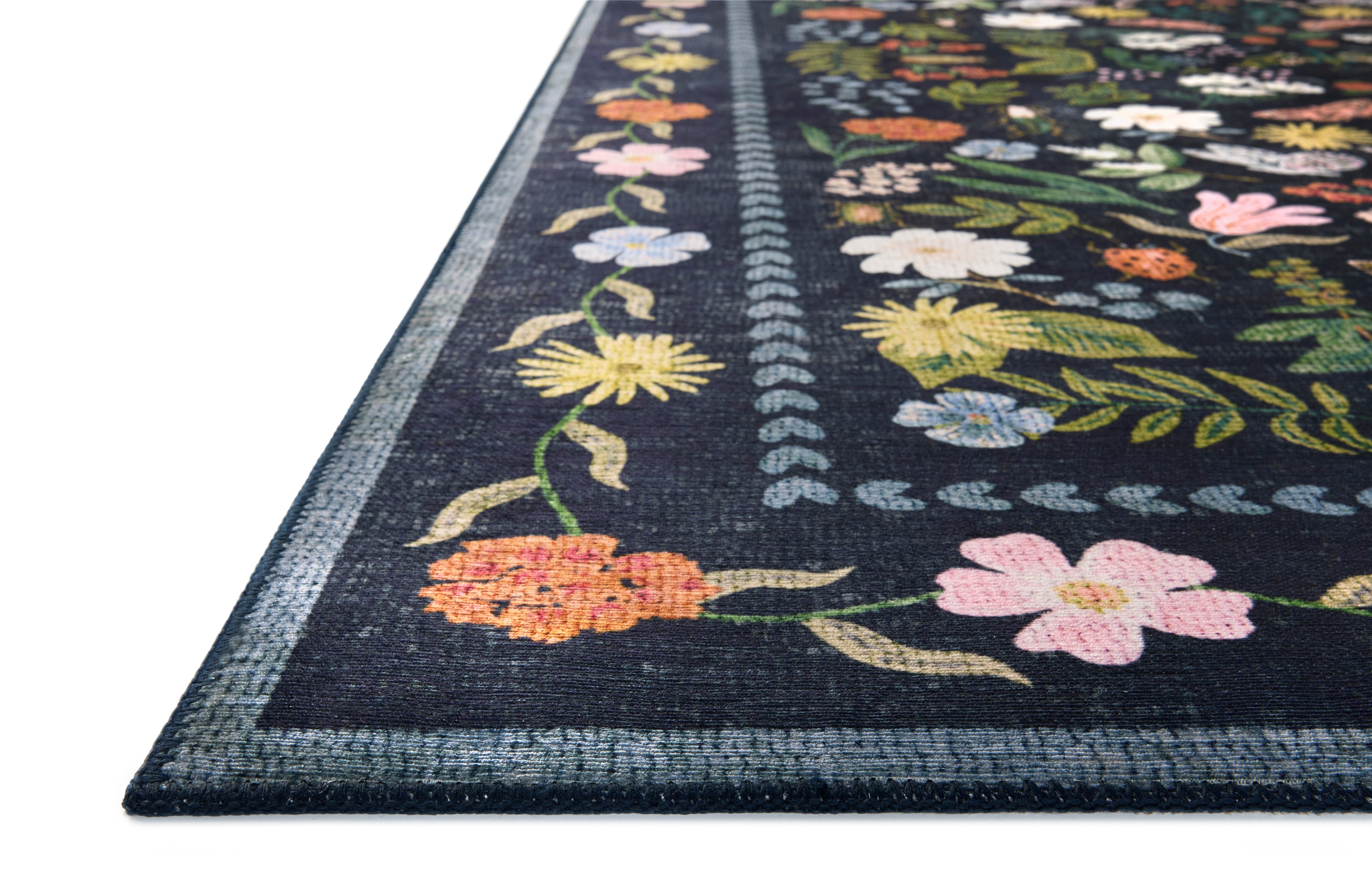 Rifle Paper Co. x Loloi Canopy Black / Multi Rug RUGS-patterned Loloi