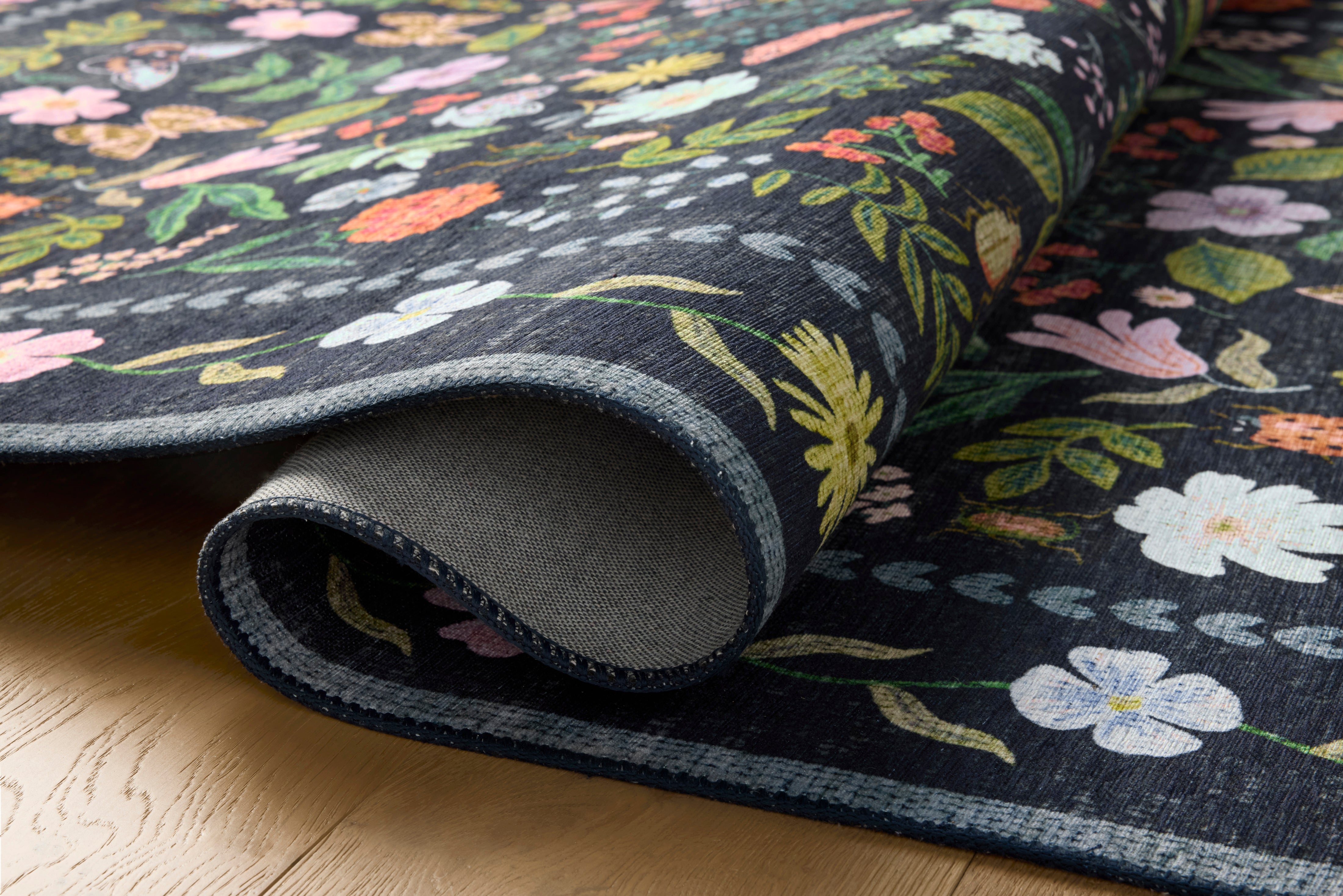 Rifle Paper Co. x Loloi Canopy Black / Multi Rug RUGS-patterned Loloi