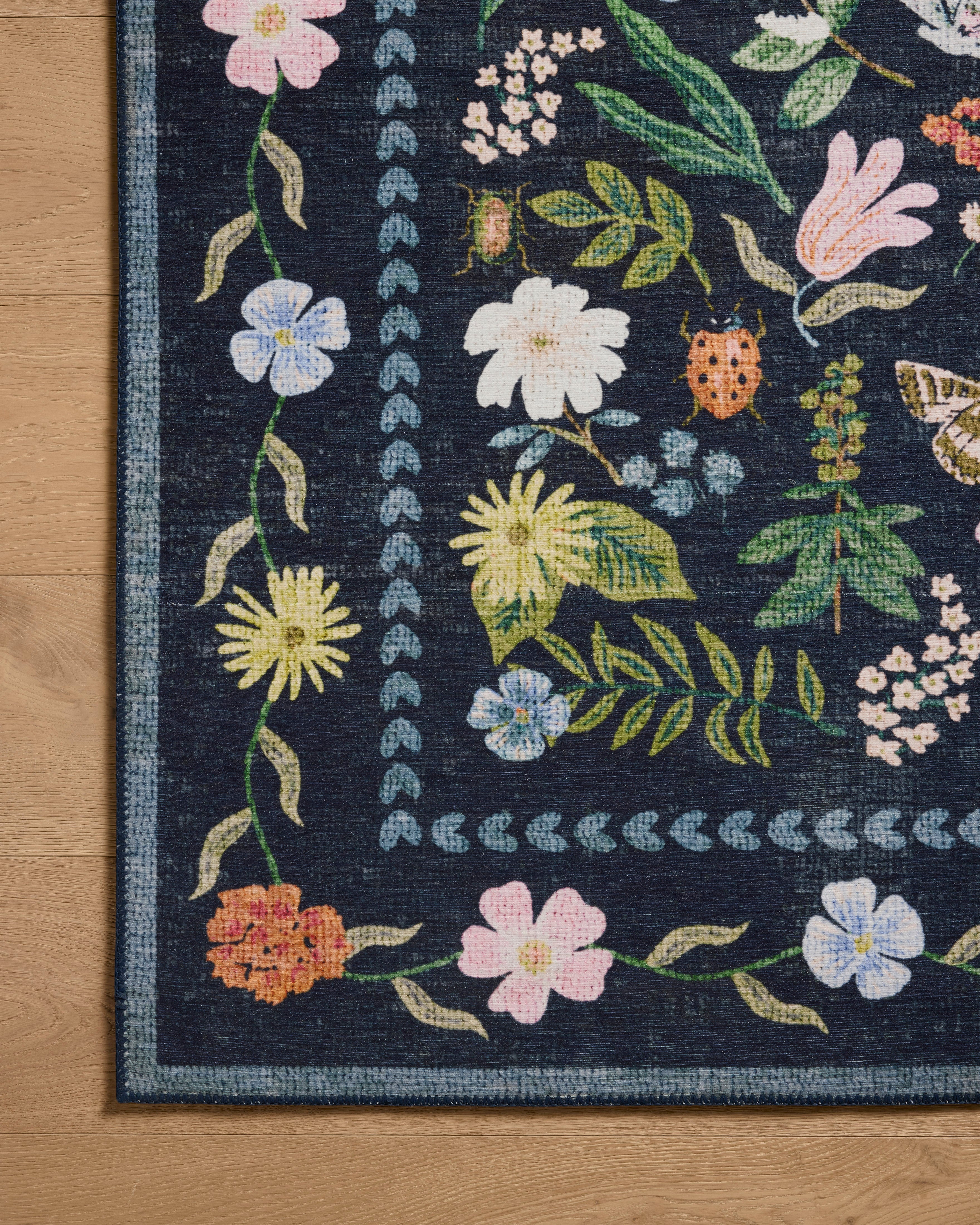 Rifle Paper Co. x Loloi Canopy Black / Multi Rug RUGS-patterned Loloi