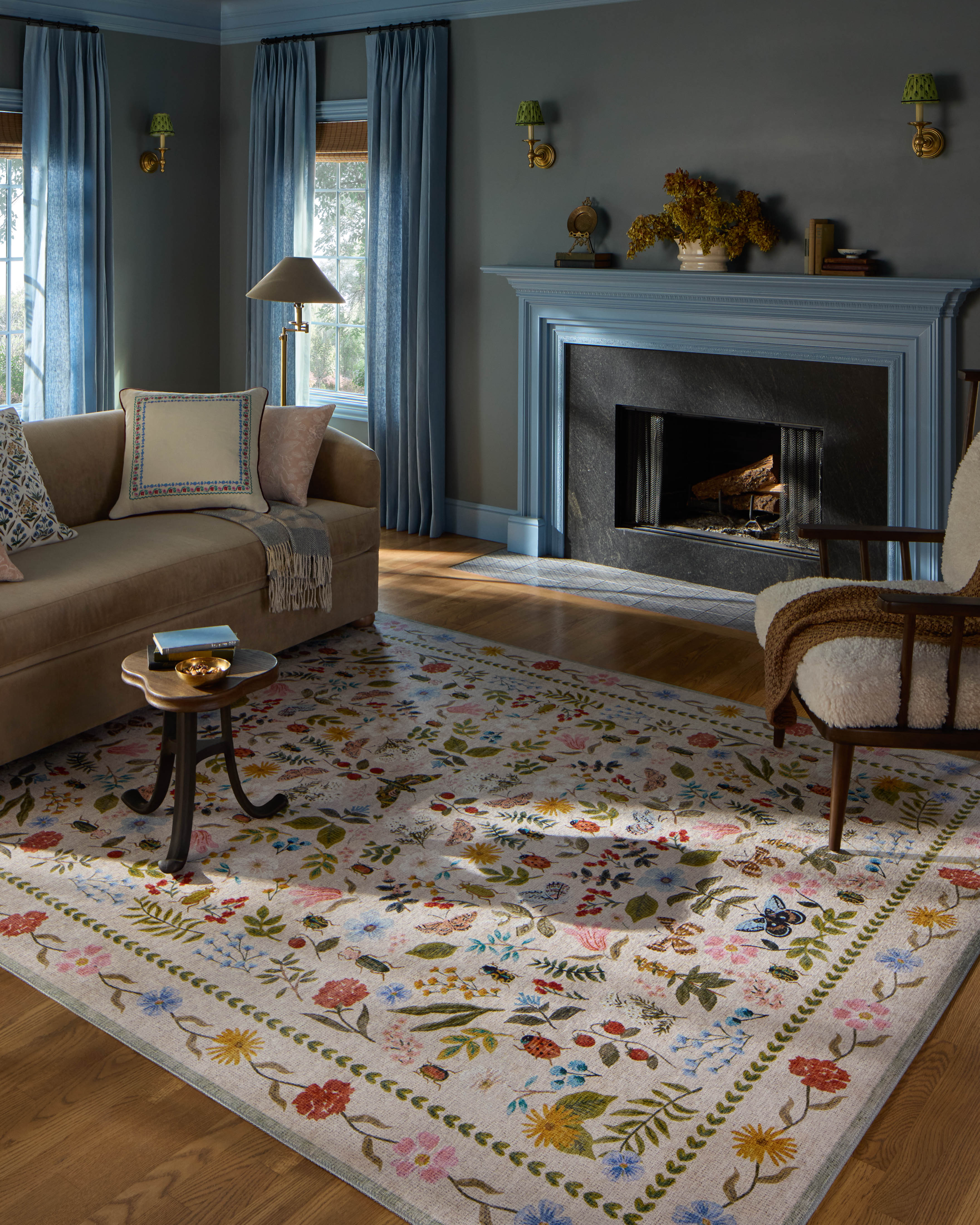 Rifle Paper Co. x Loloi Canopy Cream / Multi Rug RUGS-patterned Loloi
