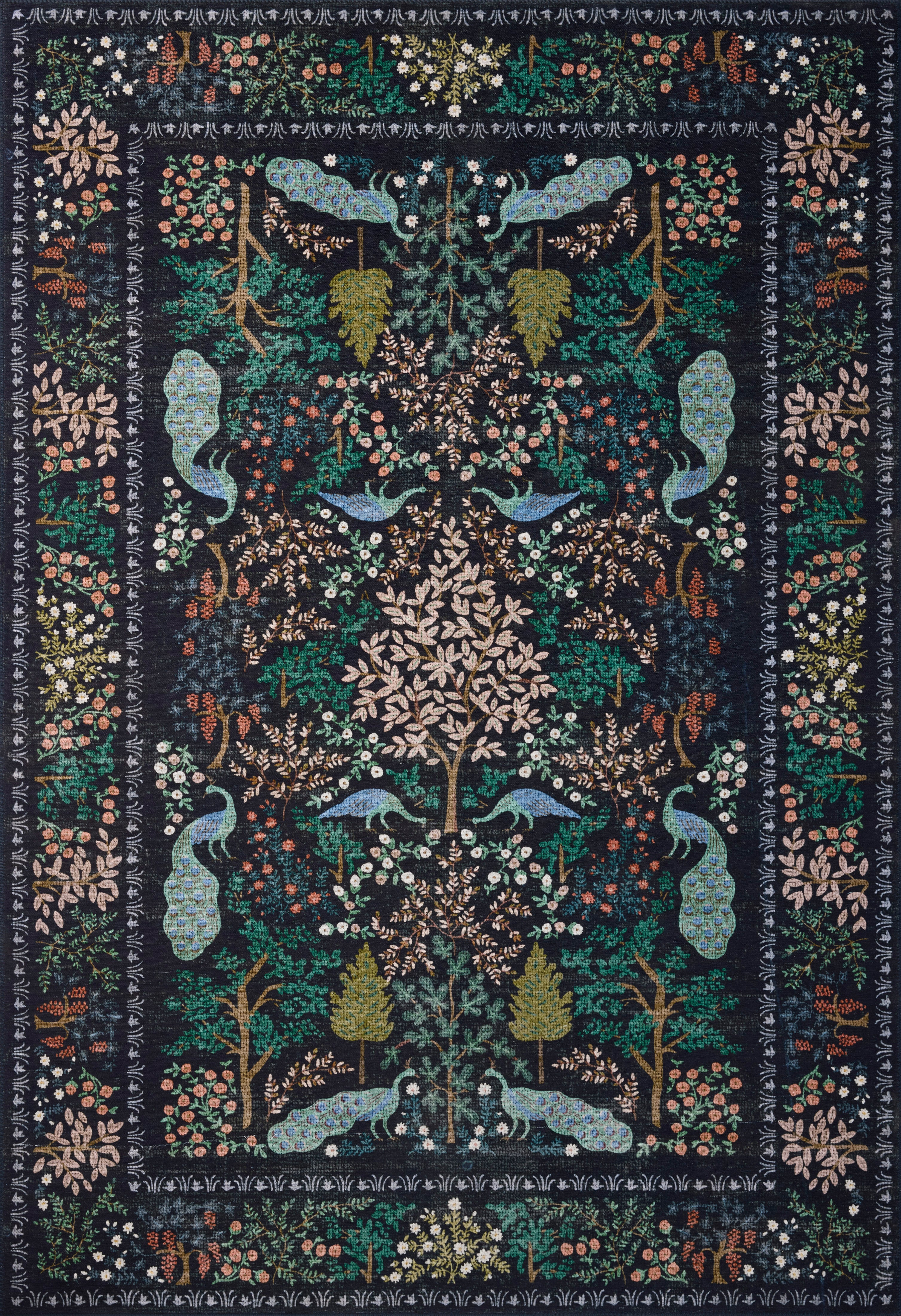 Rifle Paper Co. x Loloi Canopy Charcoal Rug RUGS-patterned Loloi
