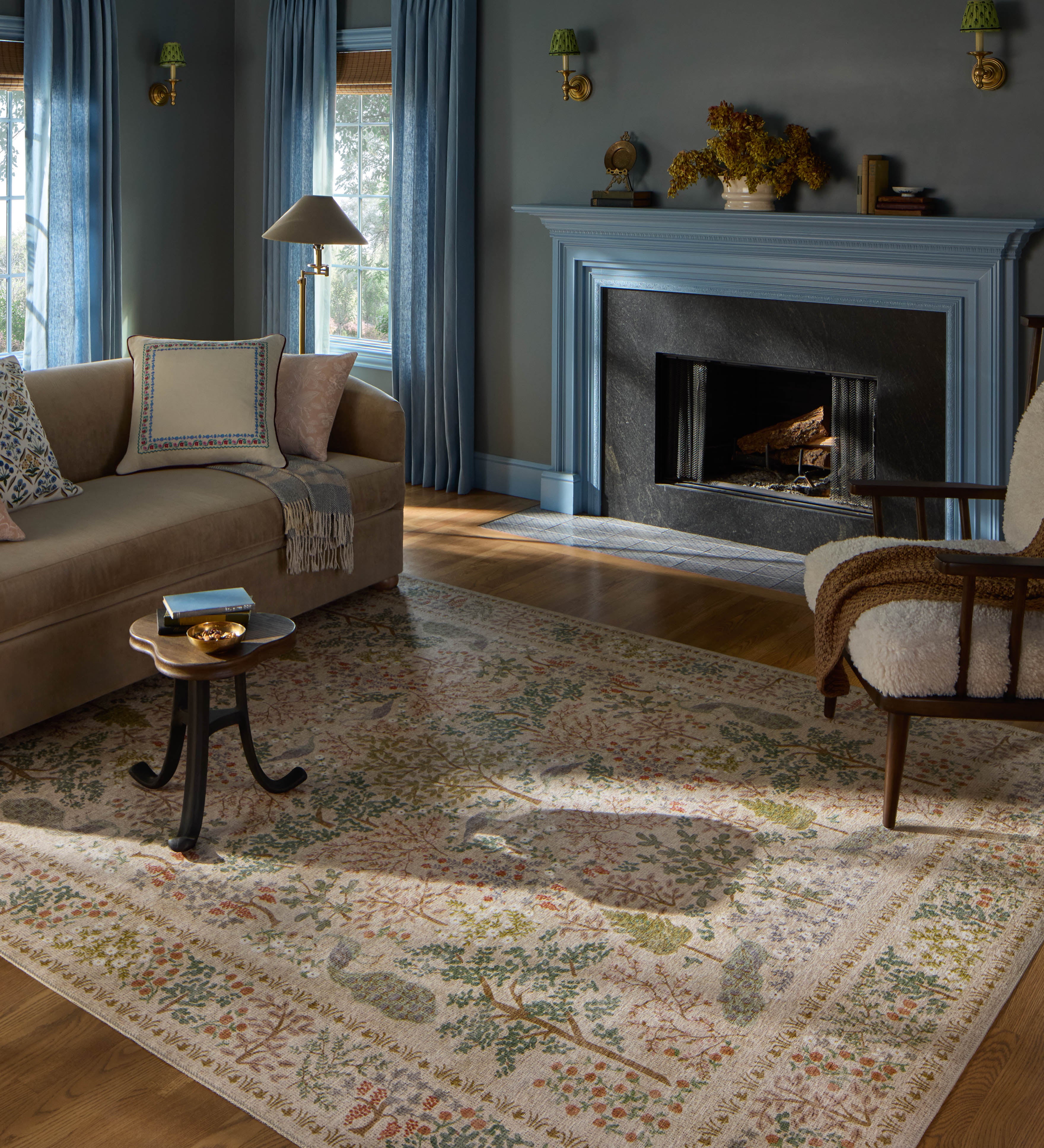 Rifle Paper Co. x Loloi Canopy Cream Rug RUGS-patterned Loloi