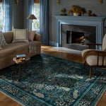 Rifle Paper Co. x Loloi Canopy Teal Rug RUGS-patterned Loloi