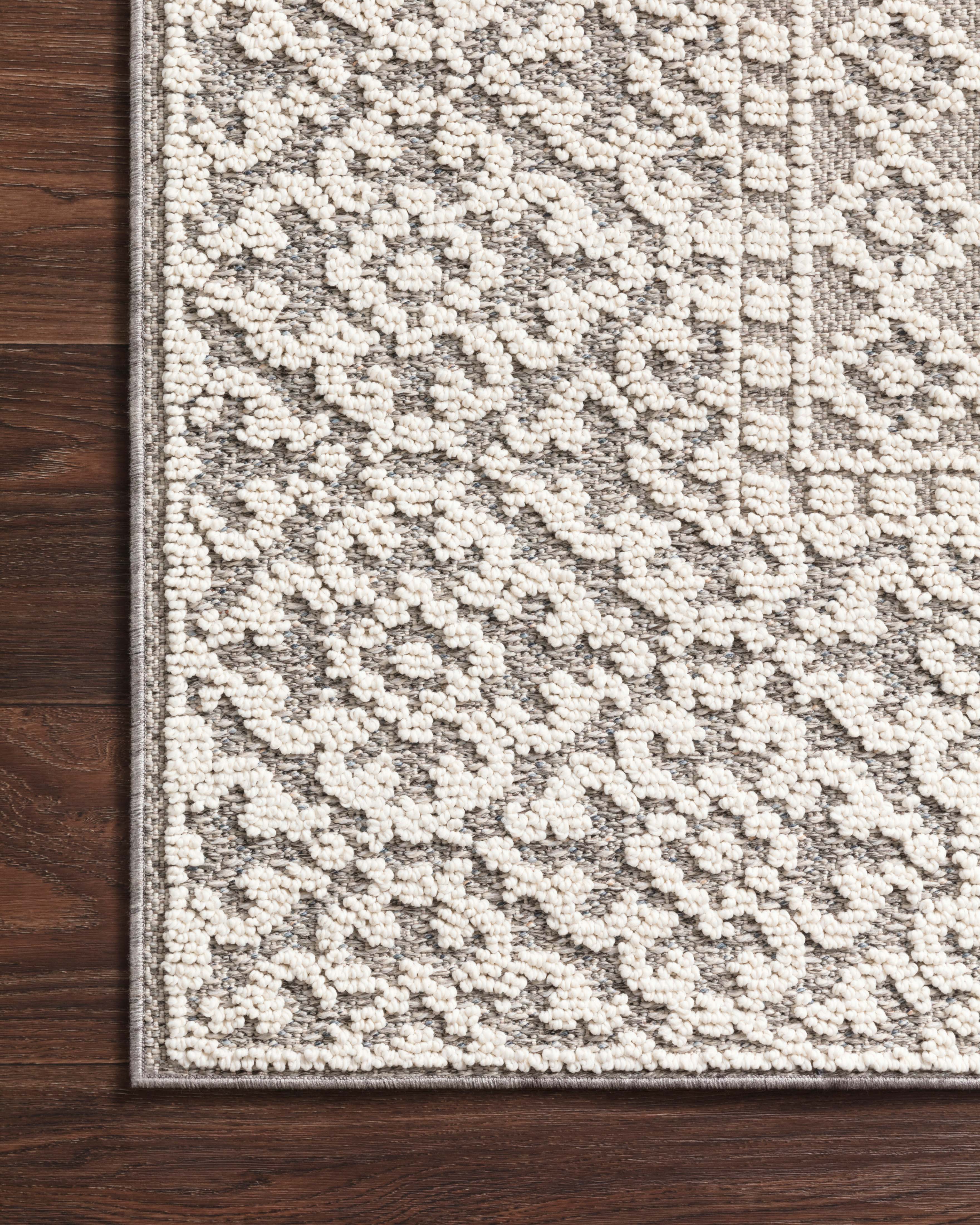 Loloi Cole Grey / Ivory Rug RUGS - synthetic Loloi