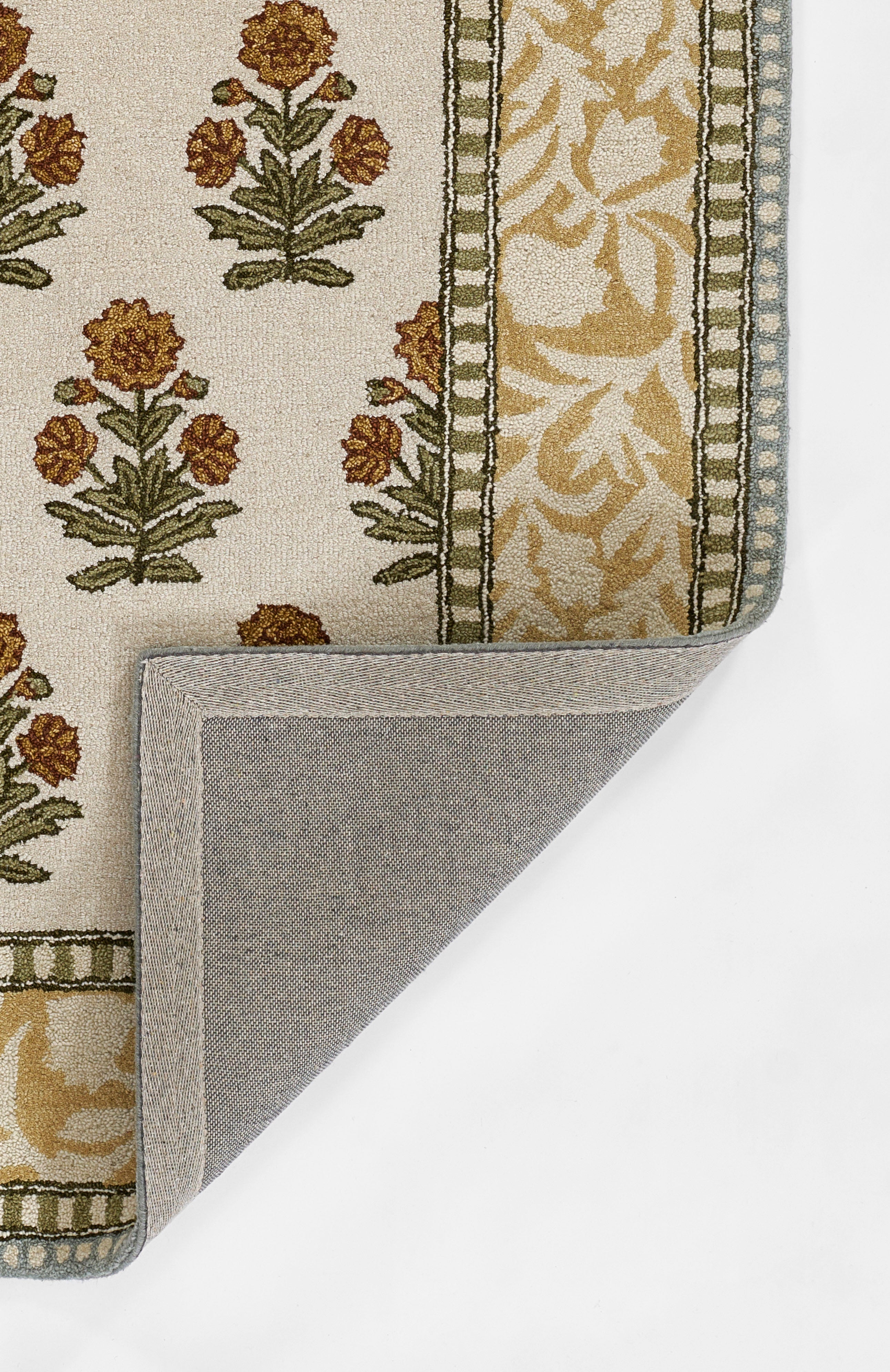 Cotswold Block Print Hand Tufted Rug RUGS - wool Momeni