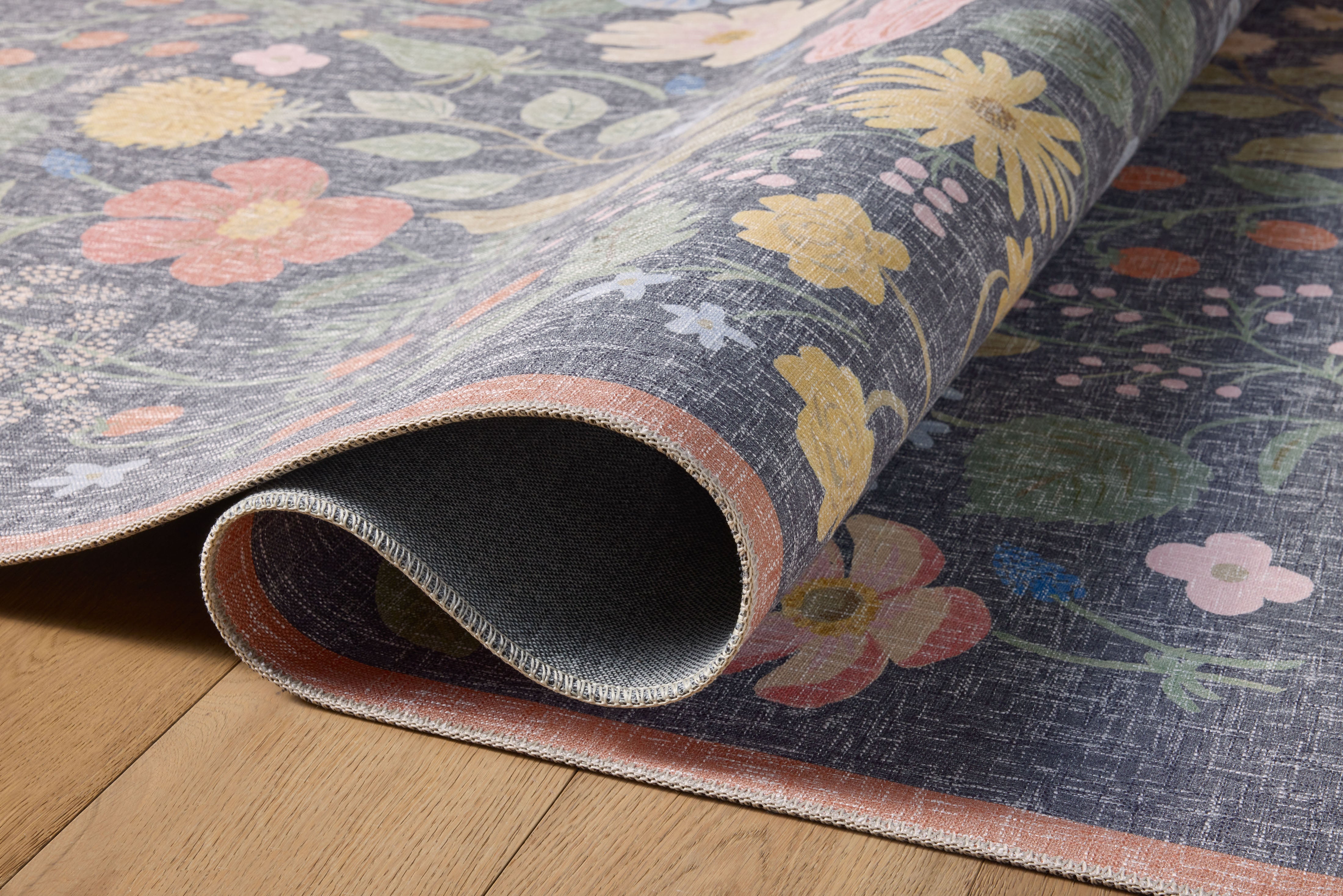 Rifle Paper Co. x Loloi Cotswolds Black Rug RUGS - synthetic Loloi