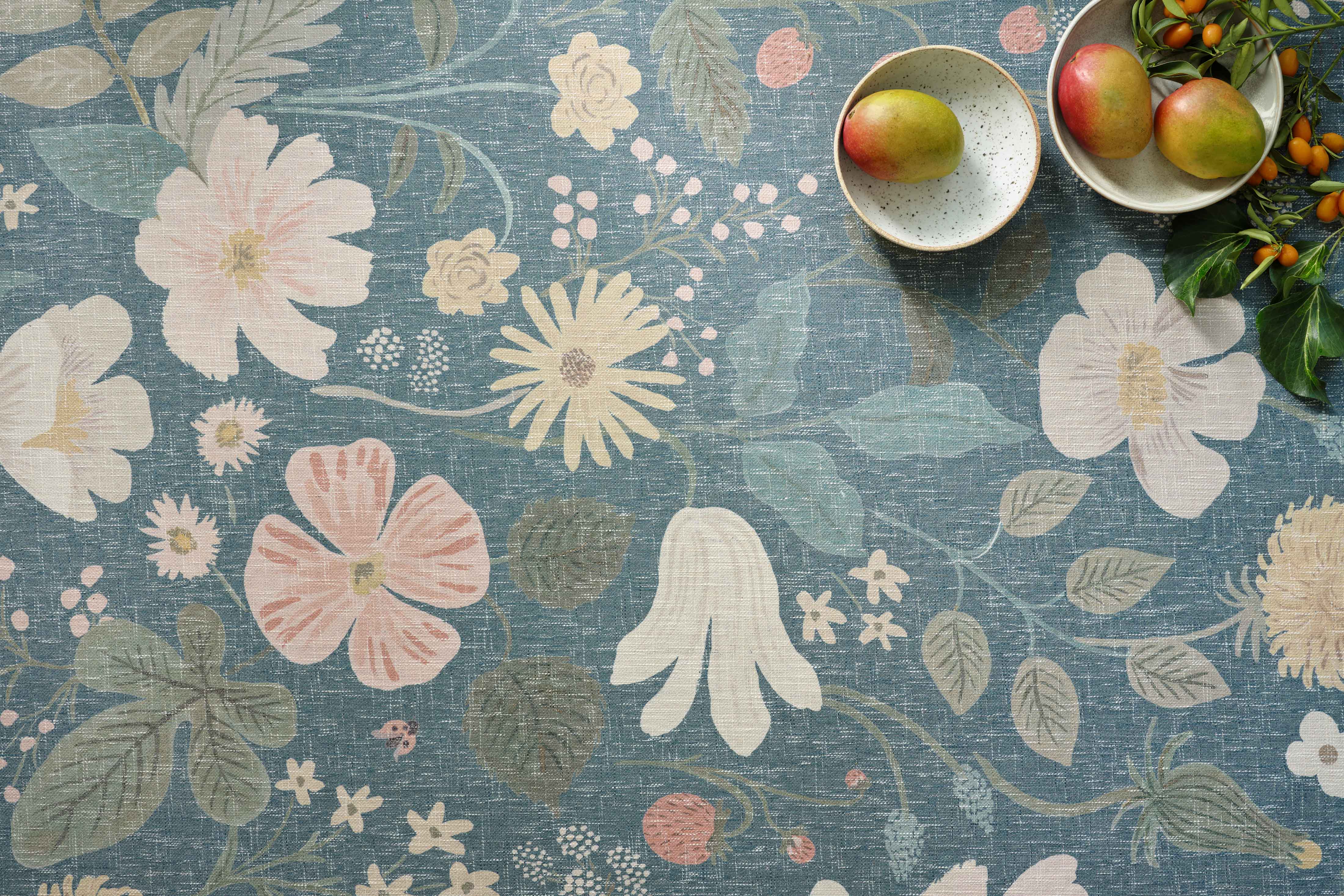 Rifle Paper Co. x Loloi Cotswolds Teal Rug RUGS - synthetic Loloi