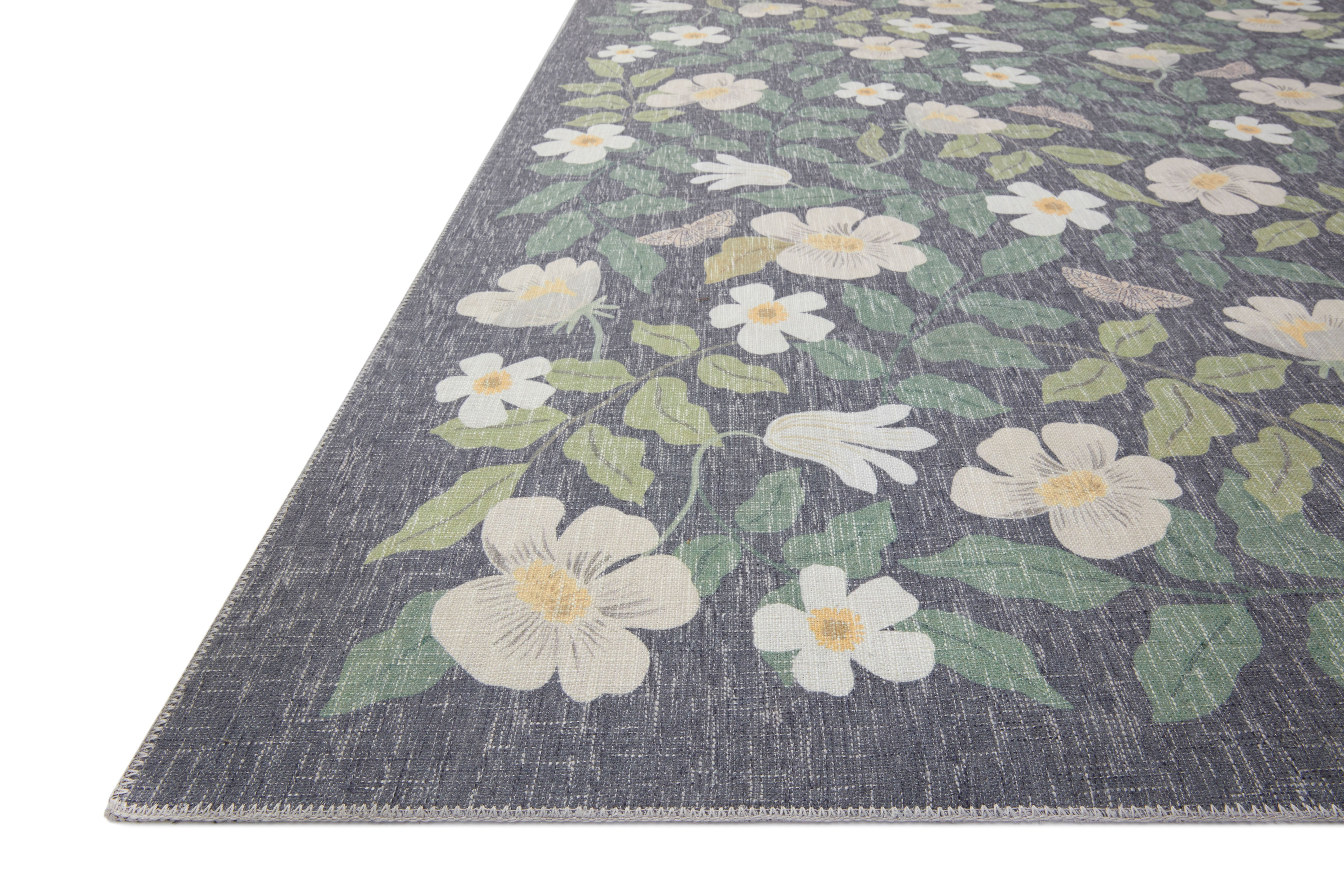 Rifle Paper Co. x Loloi Cotswolds Charcoal Rug RUGS - synthetic Loloi