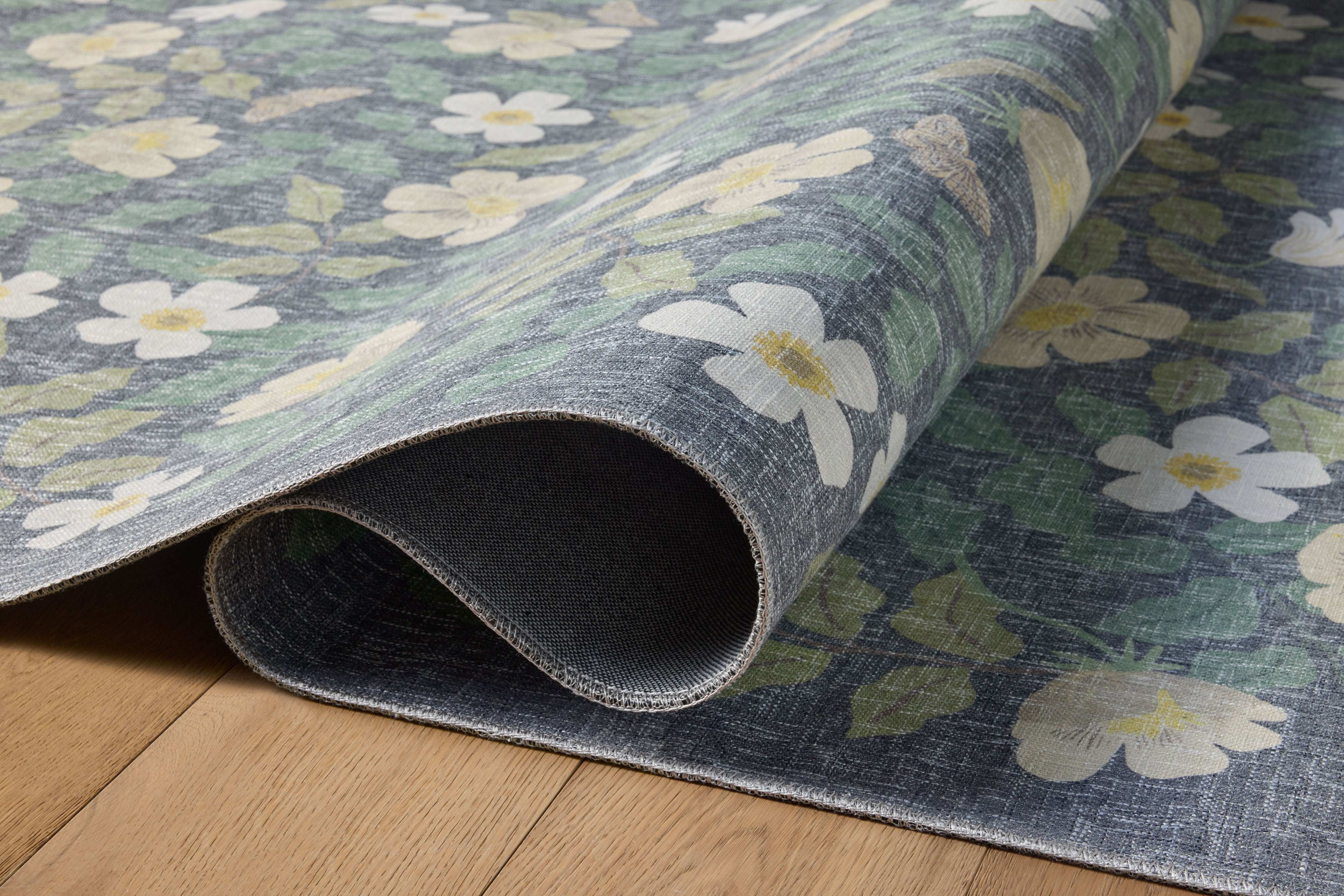 Rifle Paper Co. x Loloi Cotswolds Charcoal Rug RUGS - synthetic Loloi