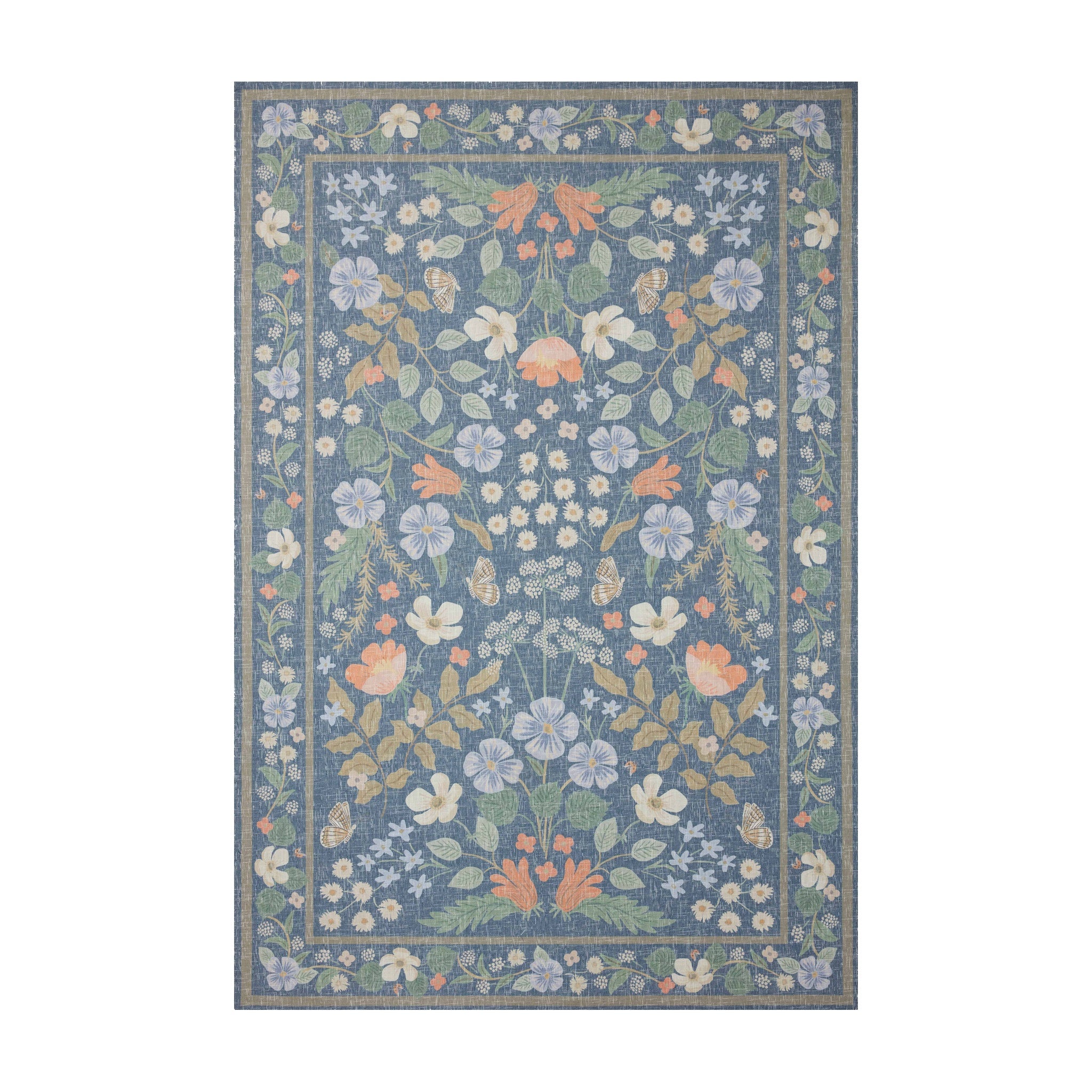 Rifle Paper Co. x Loloi Cotswolds Indigo Rug RUGS - synthetic Loloi 18" x 18"