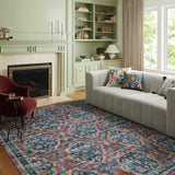 Rifle Paper Co. x Loloi Courtyard Chateau Red Rug 3-patterned rugs Loloi