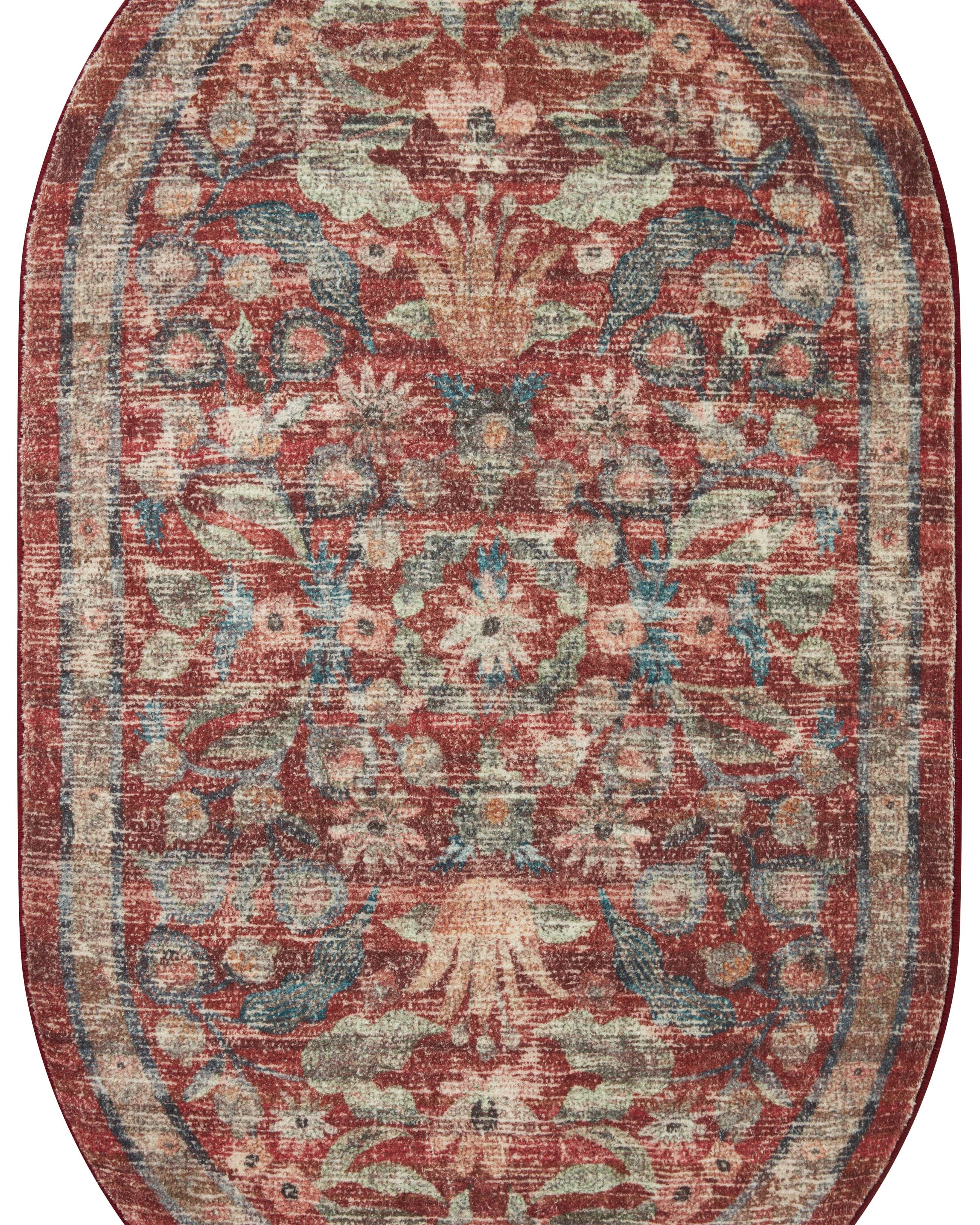 Rifle Paper Co. x Loloi Courtyard Crimson Rug RUGS - synthetic Loloi