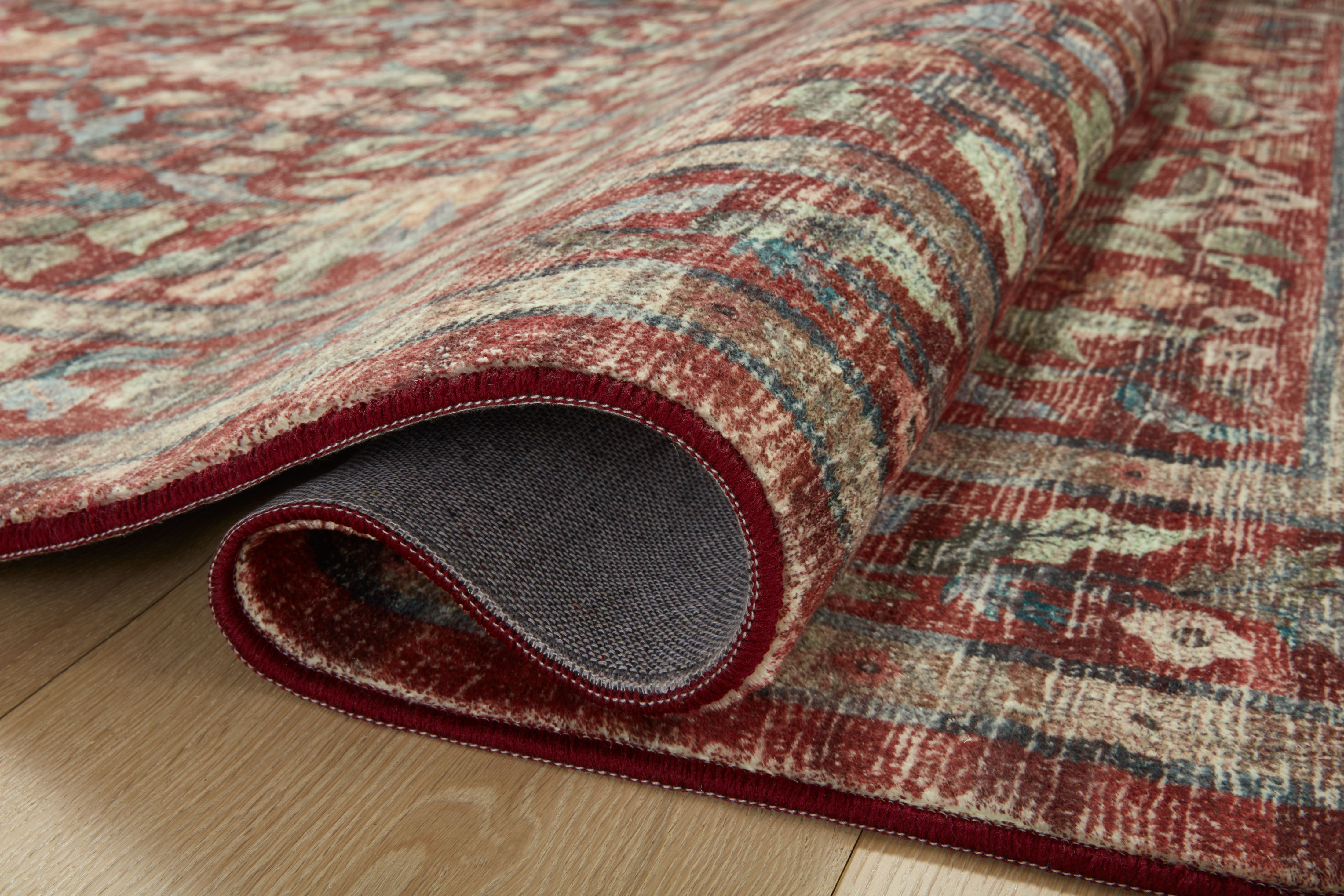 Rifle Paper Co. x Loloi Courtyard Crimson Oval Rug RUGS - synthetic Loloi