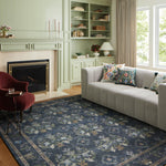 Rifle Paper Co. x Loloi Courtyard Seville Navy Rug 3-patterned rugs Loloi
