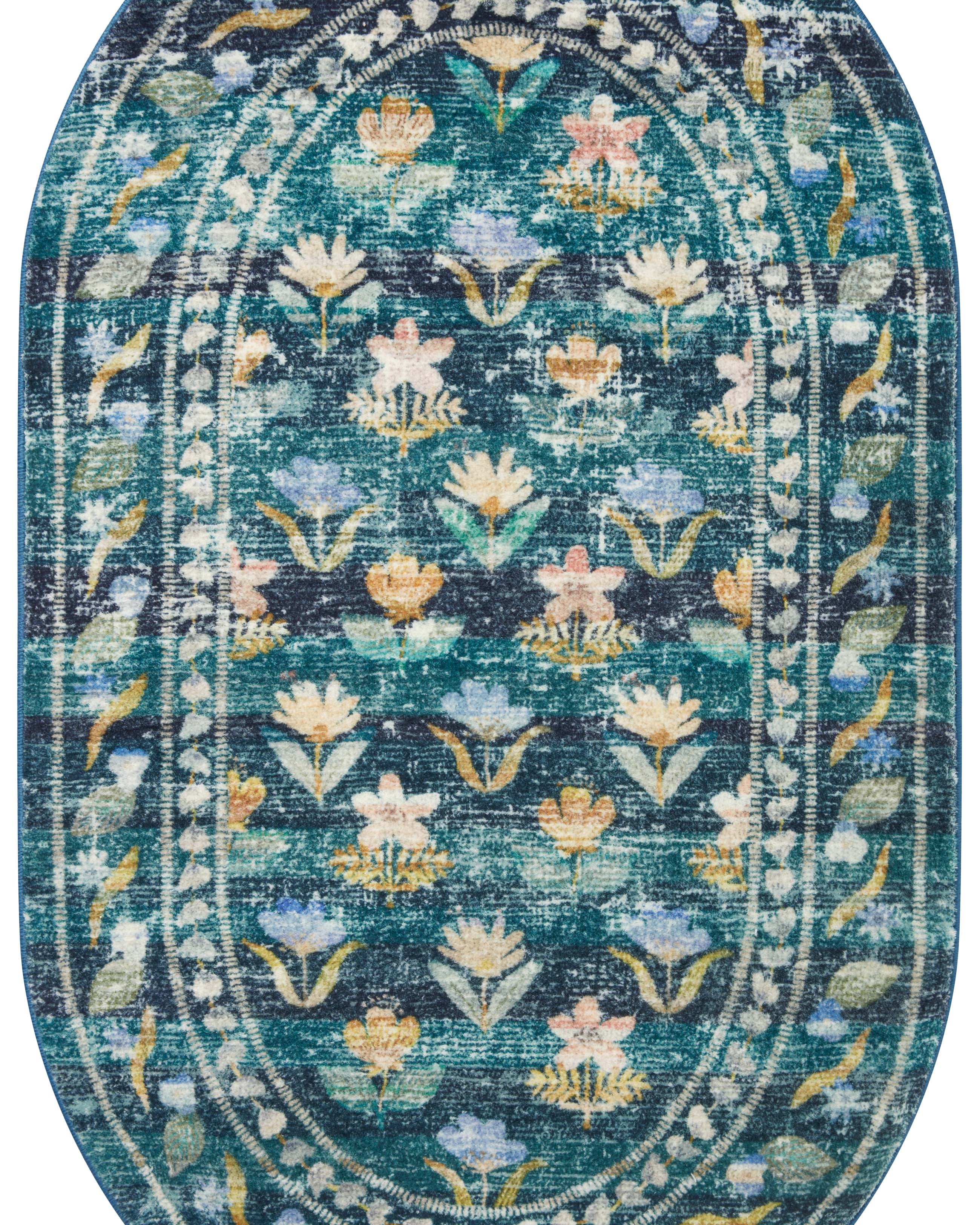 Rifle Paper Co. x Loloi Courtyard Emerald Rug RUGS - synthetic Loloi