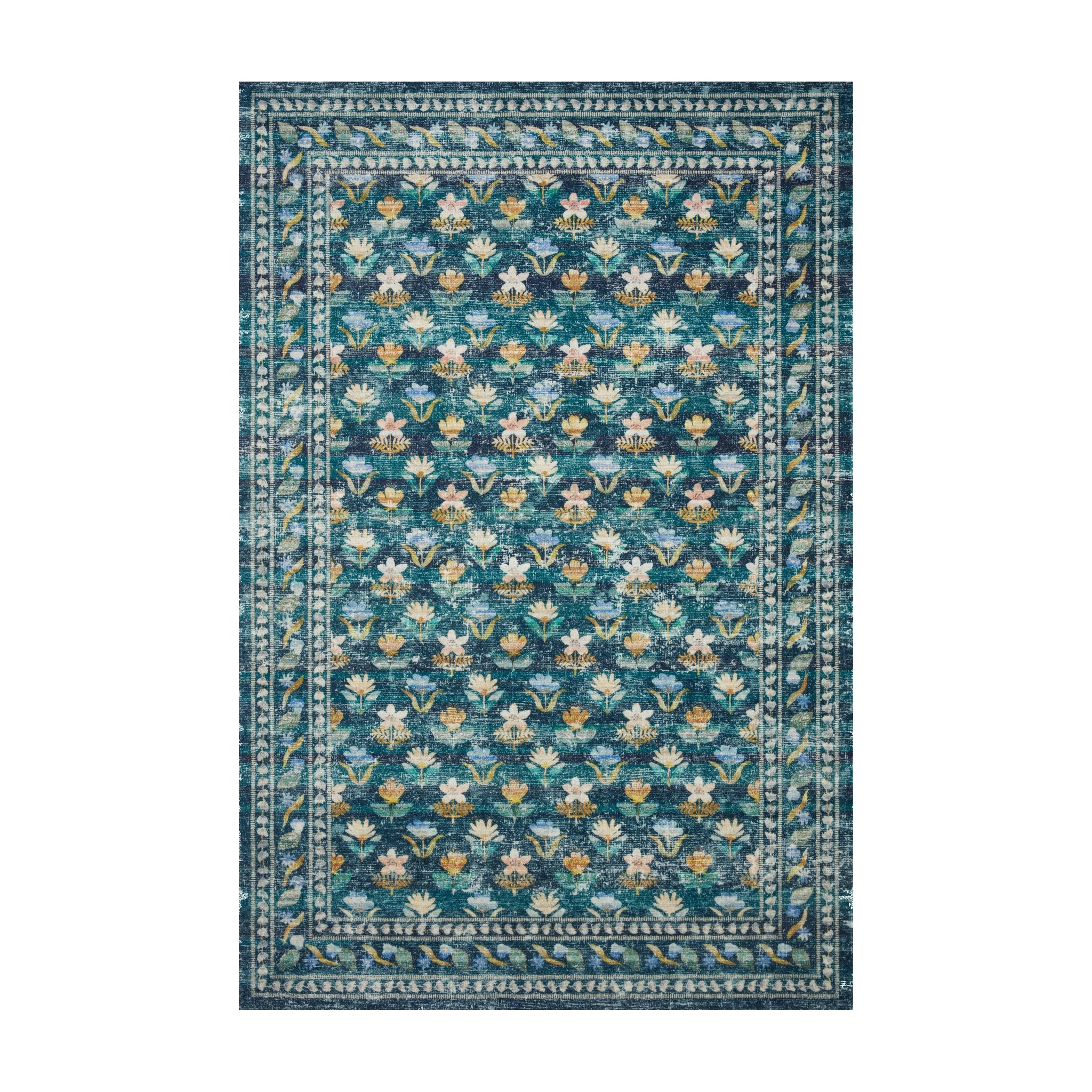 Rifle Paper Co. x Loloi Courtyard Emerald Oval Rug RUGS - synthetic Loloi 2'3" x 3'9" Oval