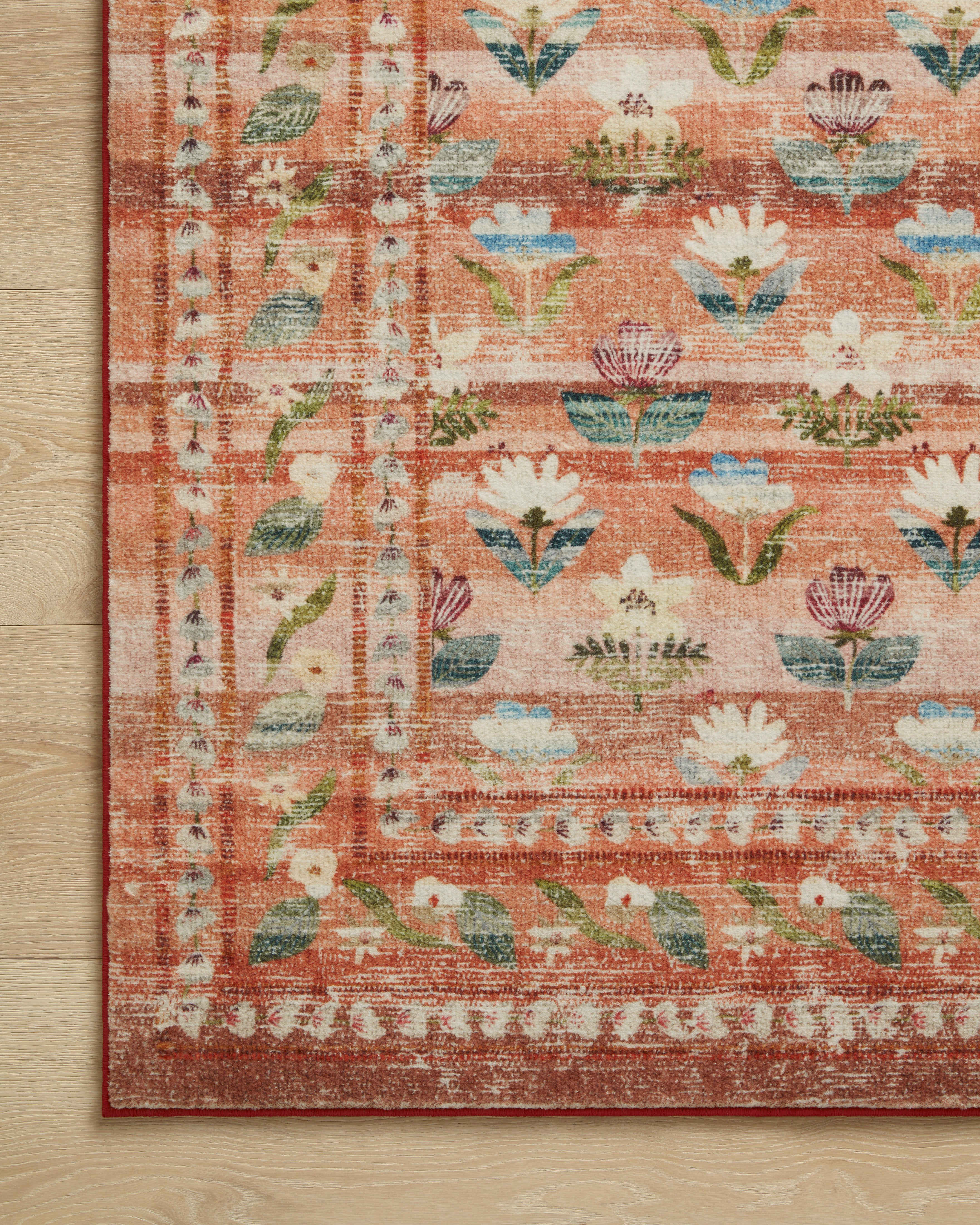 Rifle Paper Co. x Loloi Courtyard Hadley Terracotta Rug 3-patterned rugs Loloi