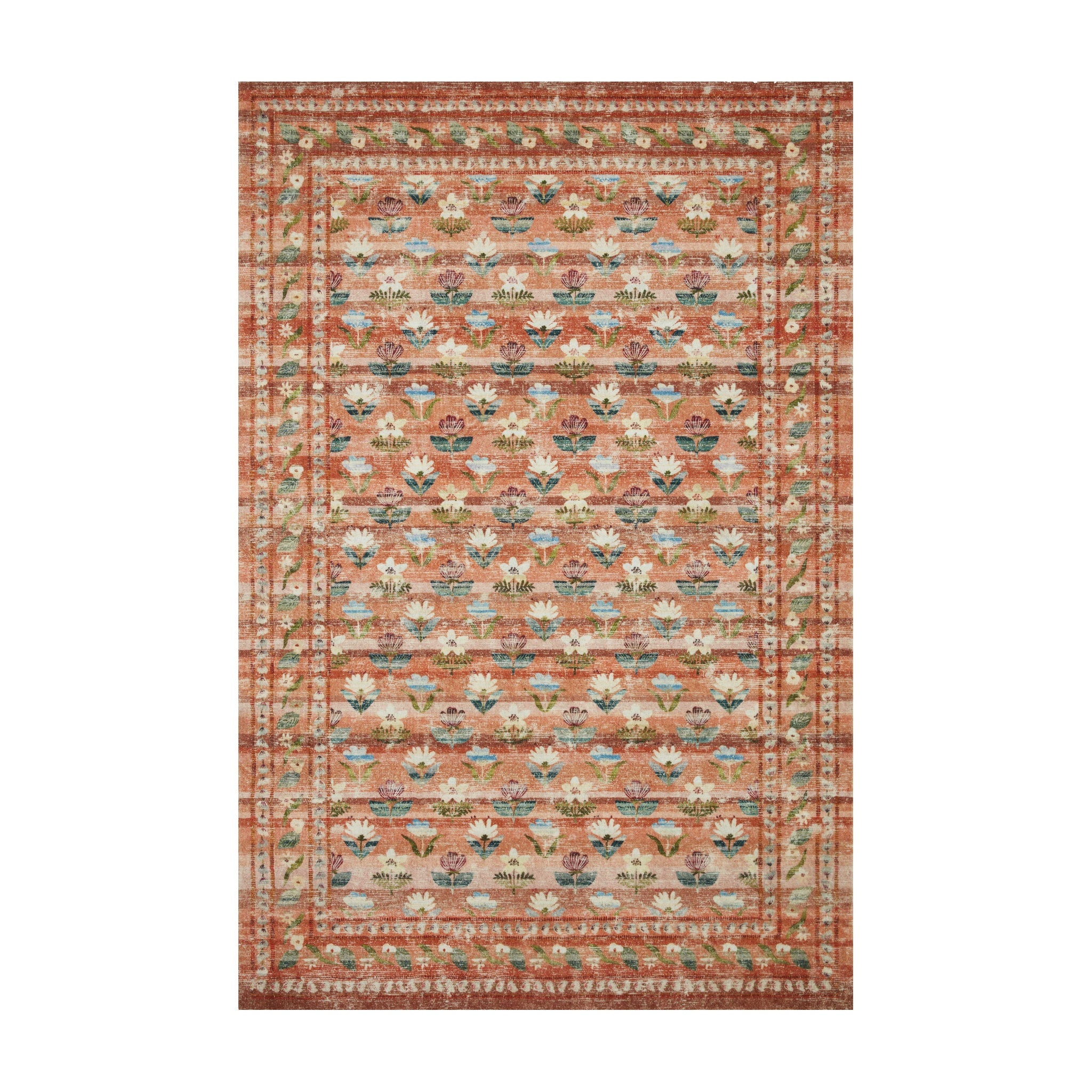 Rifle Paper Co. x Loloi Courtyard Terracotta Oval Rug RUGS - synthetic Loloi 2'3" x 3'9" Oval
