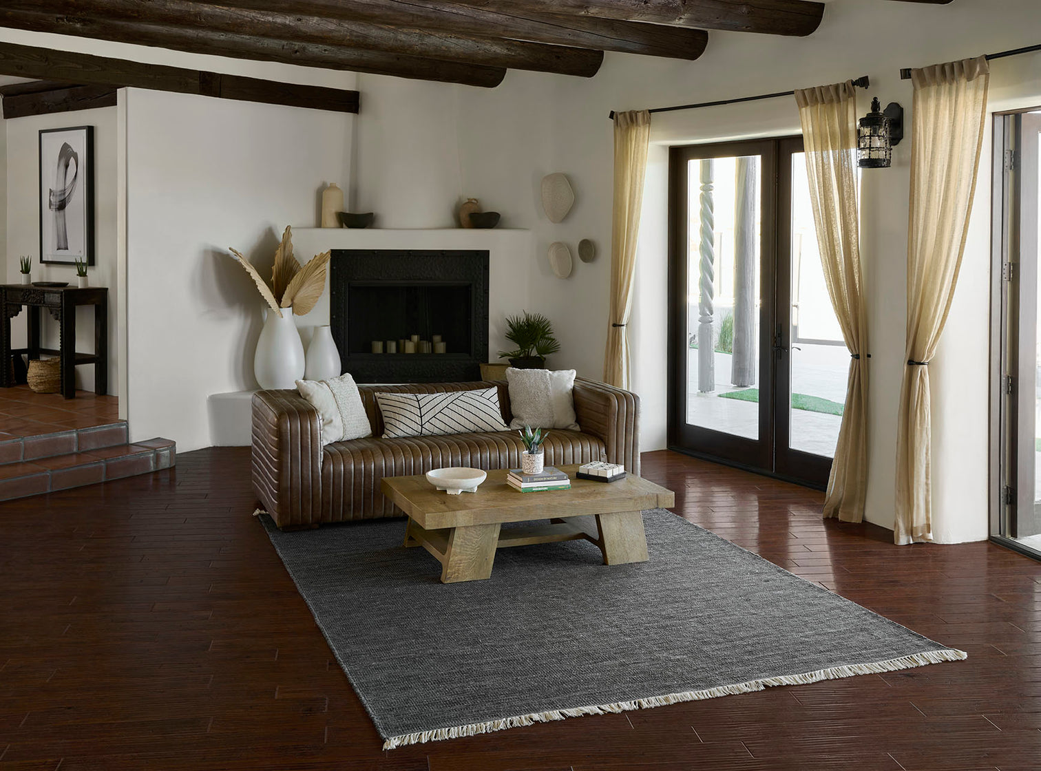 Cedar Charcoal Outdoor Rug 5-Rugs - indoor/outdoor Momeni